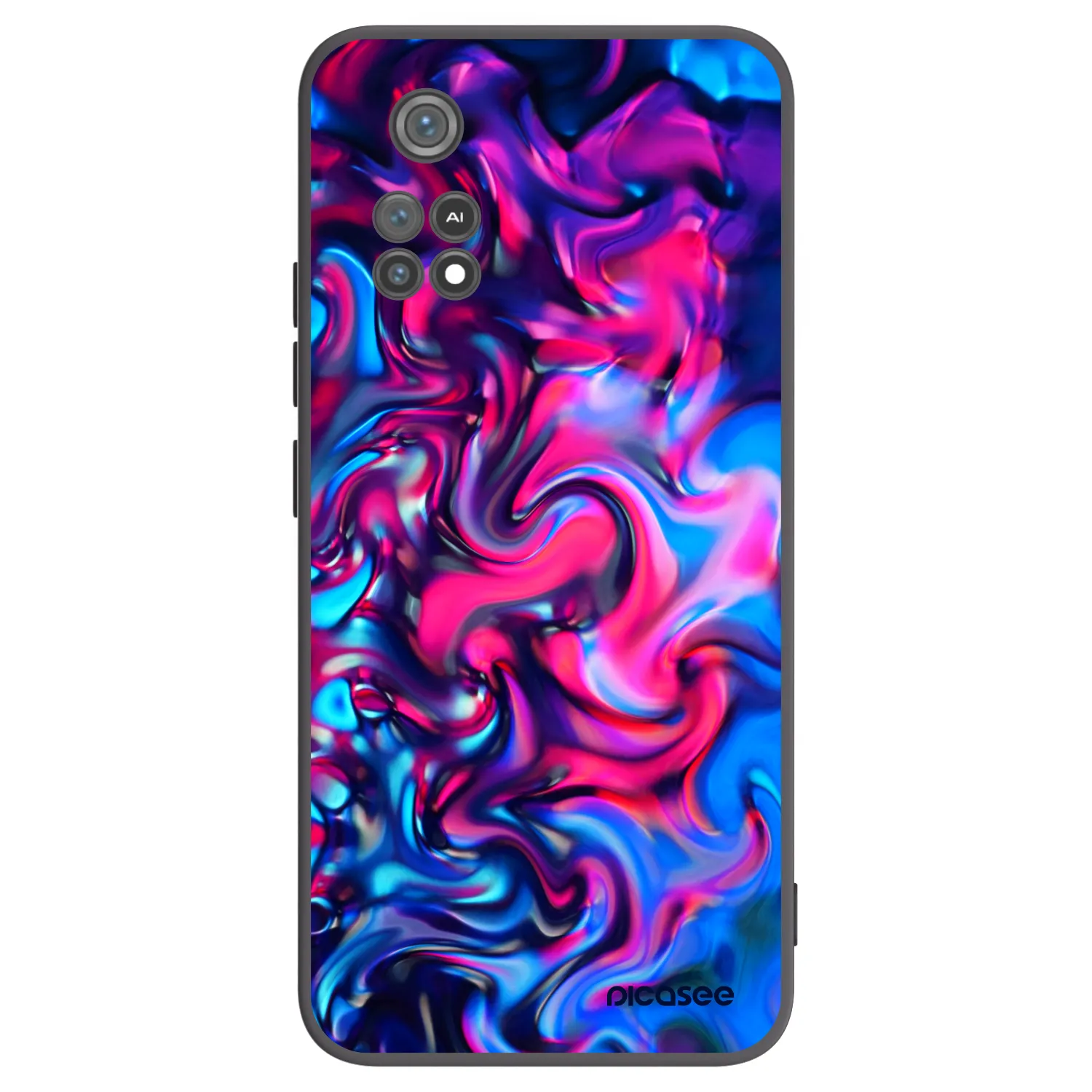 Picasee silikonowe czarne etui na Xiaomi Poco M4 Pro - Redlight