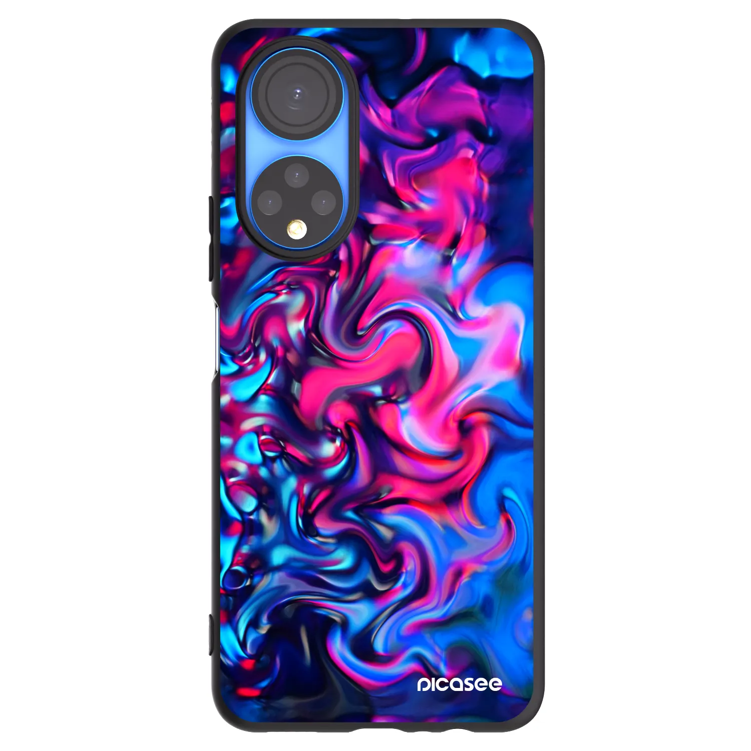 Picasee silikonowe czarne etui na Honor X7 - Redlight