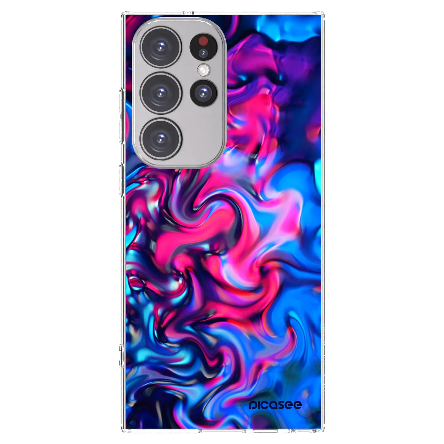 Picasee silikonowe przeźroczyste etui na Samsung Galaxy S23 Ultra 5G - Redlight