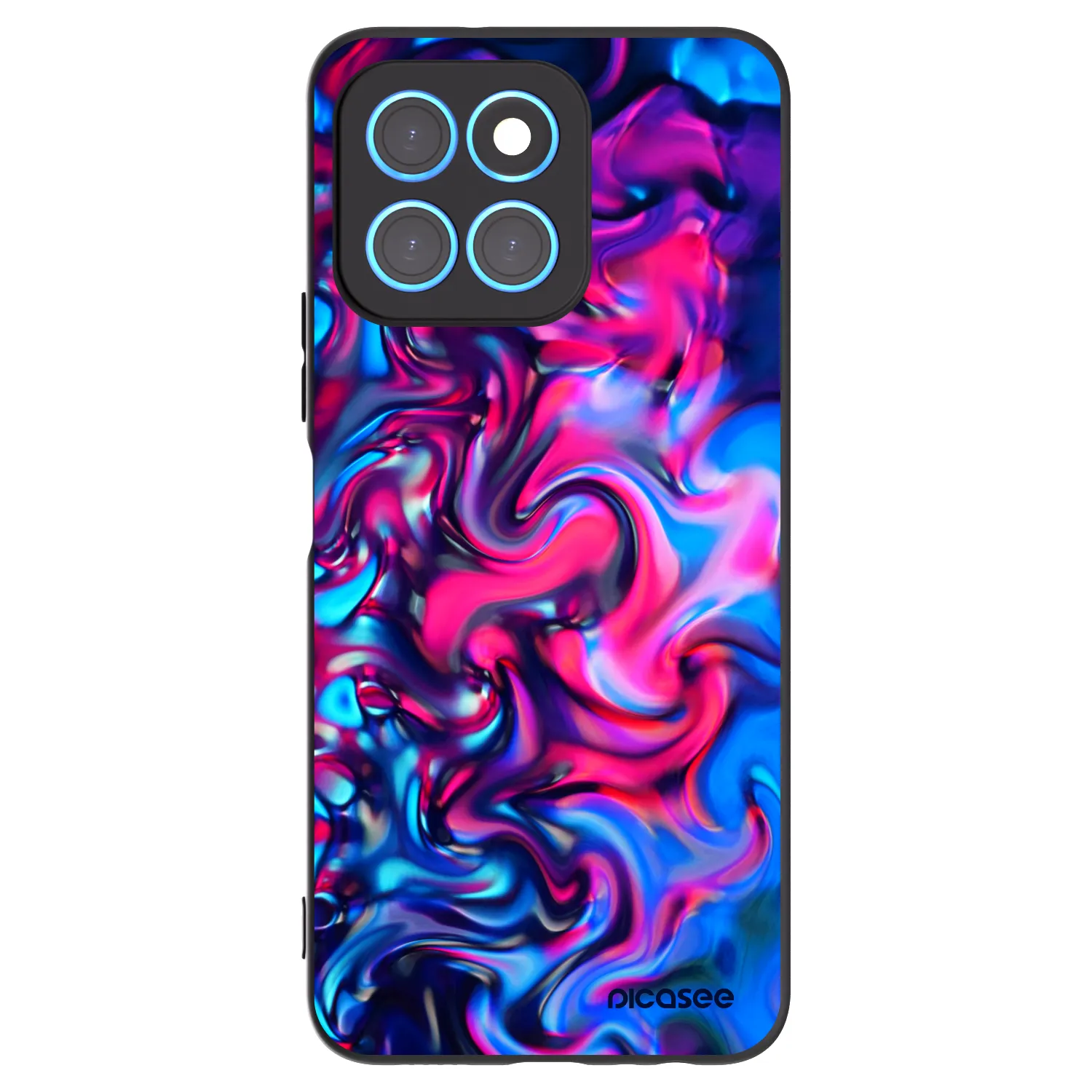 Picasee silikonowe czarne etui na Honor X6 - Redlight