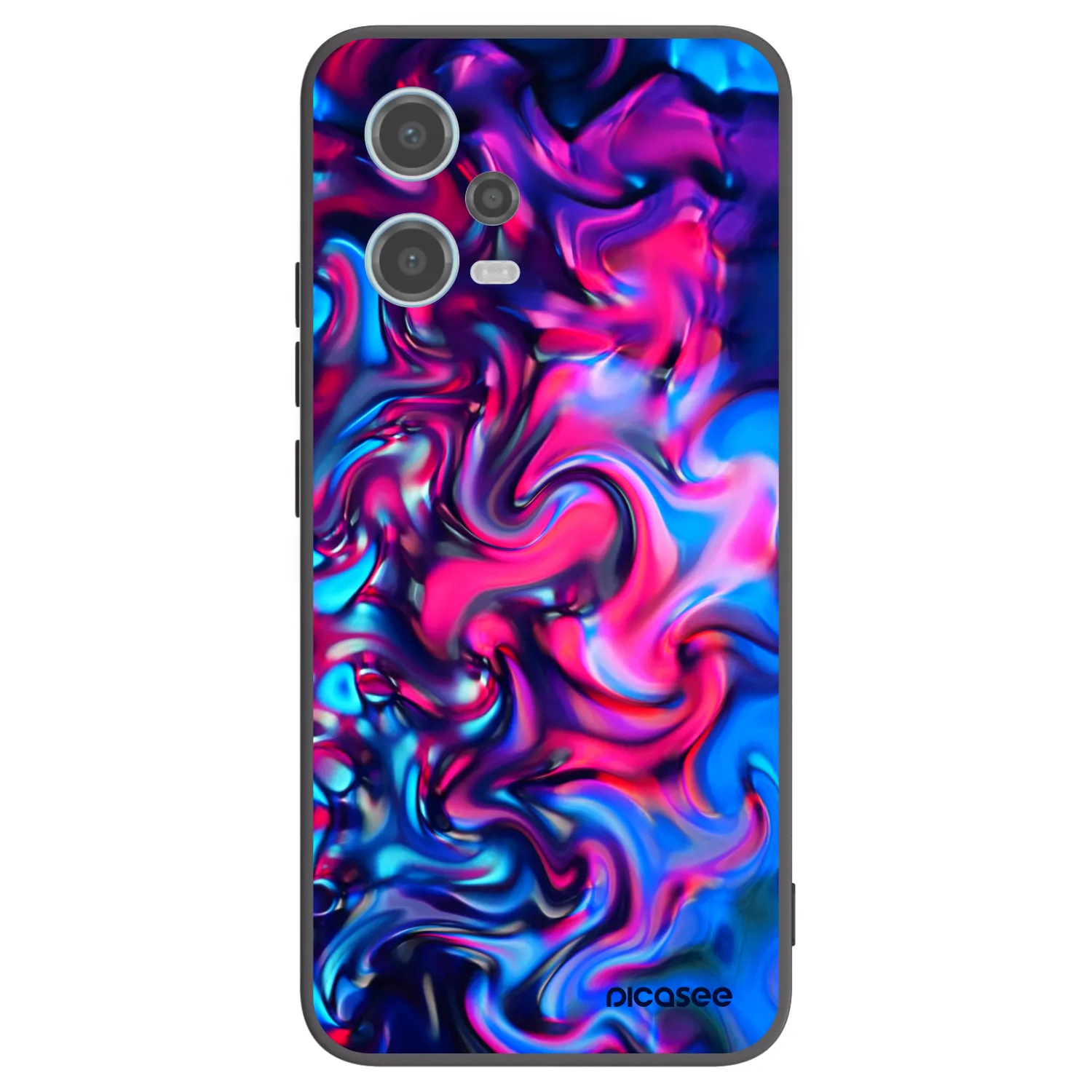 Picasee silikonowe czarne etui na Xiaomi Redmi Note 12 5G - Redlight