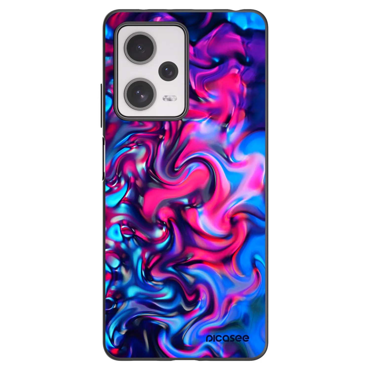 Picasee silikonowe czarne etui na Xiaomi Redmi Note 12 Pro+ 5G - Redlight