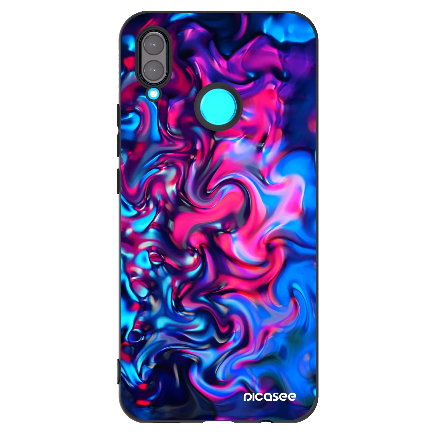 Picasee silikonowe czarne etui na Huawei Nova 3i - Redlight