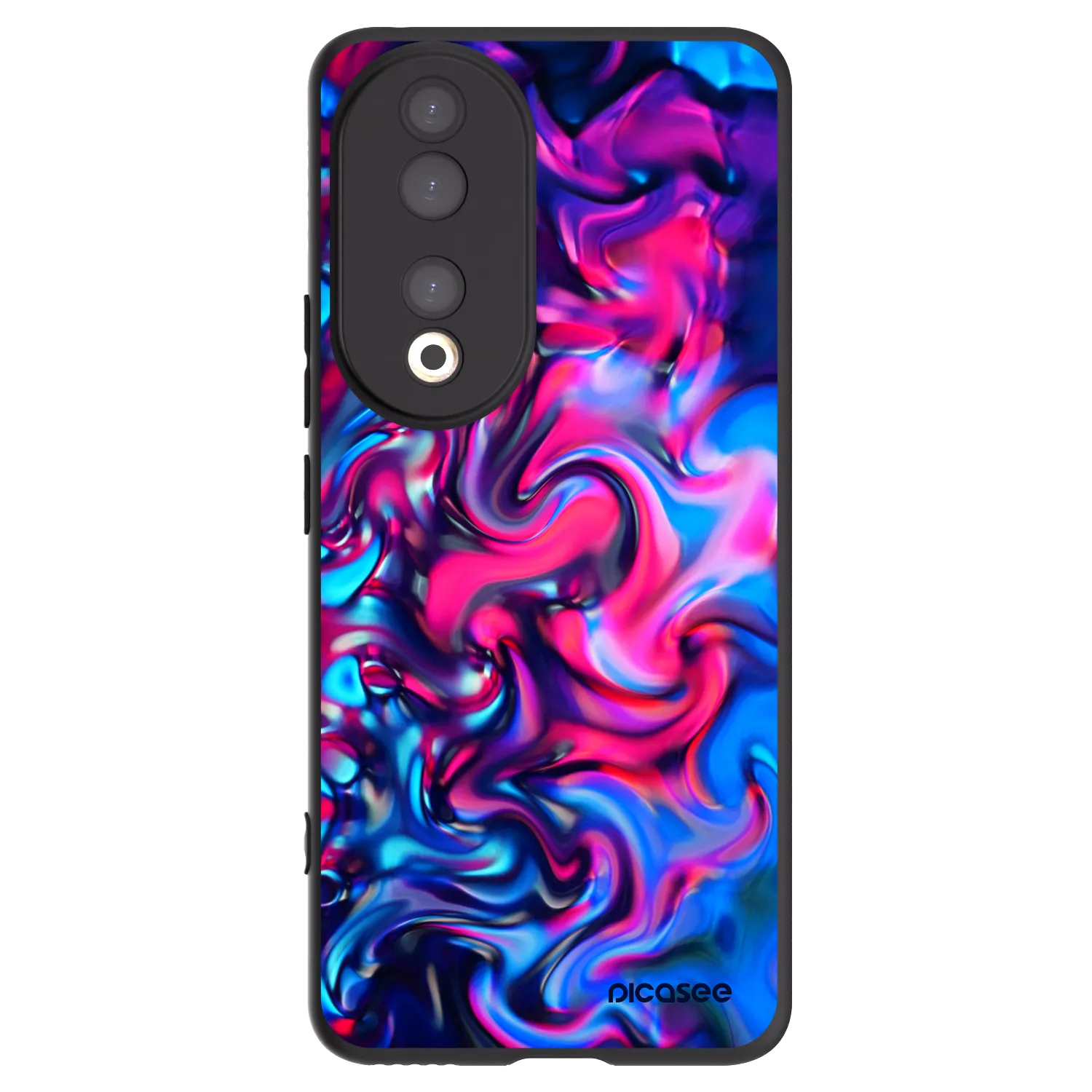 Picasee silikonowe czarne etui na Honor 90 5G - Redlight