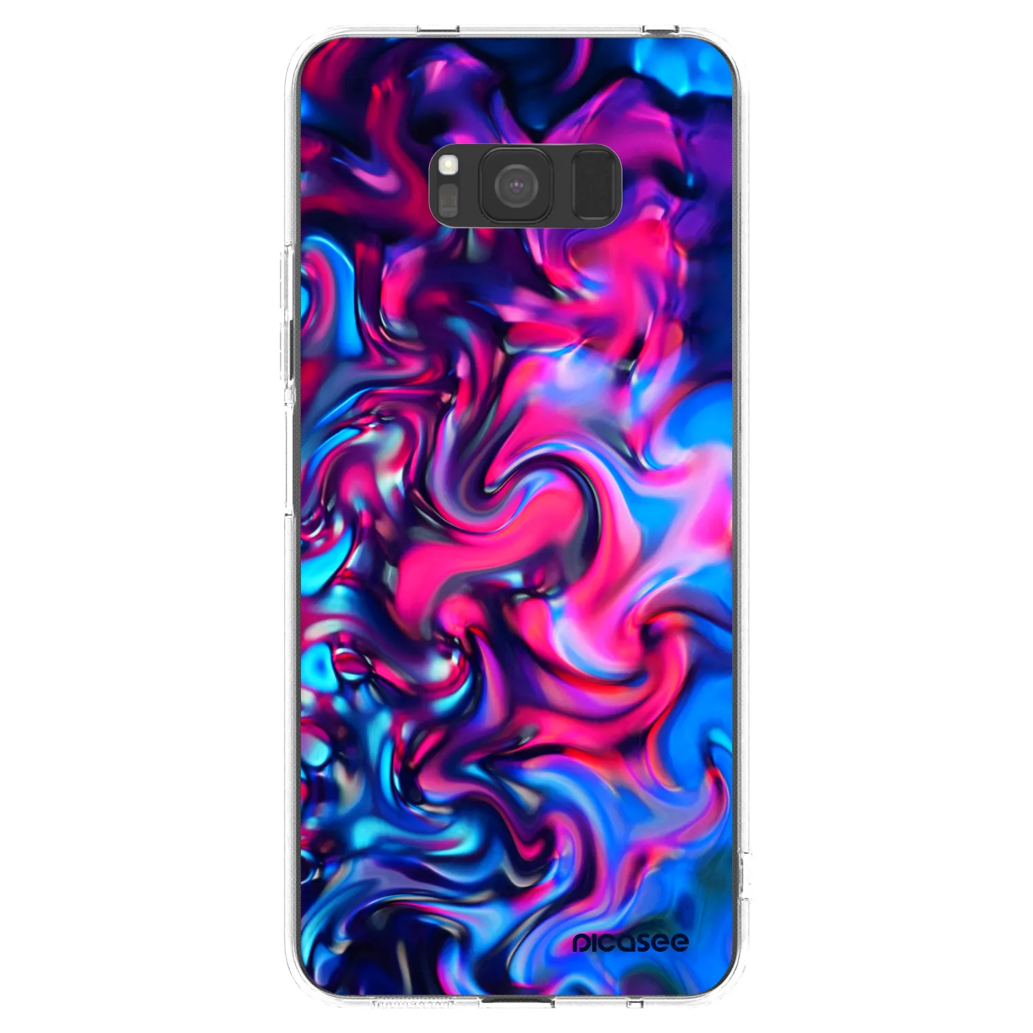 Picasee silikonowe przeźroczyste etui na Samsung Galaxy S8 G950F - Redlight