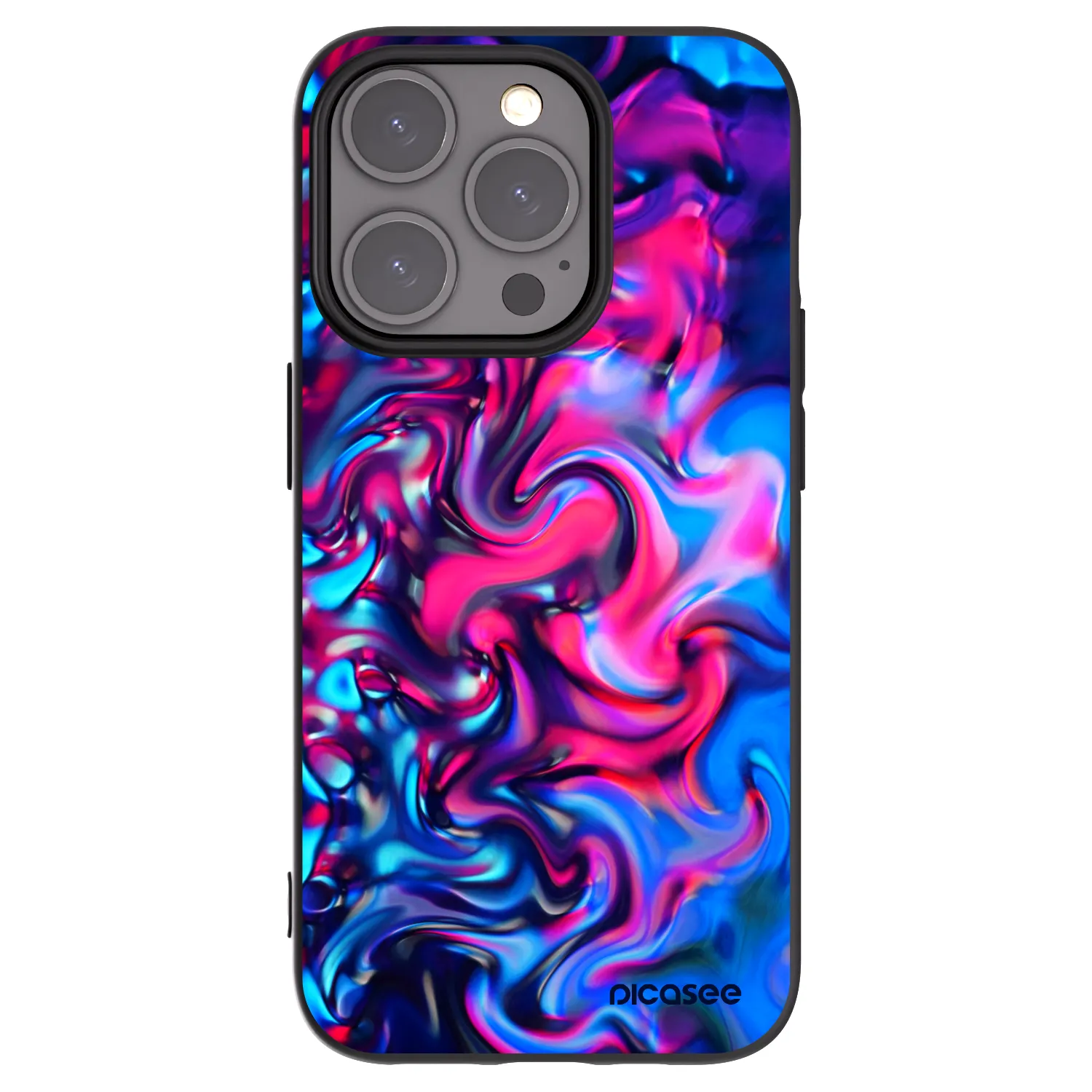 Picasee silikonowe czarne etui na Apple iPhone 15 Pro - Redlight