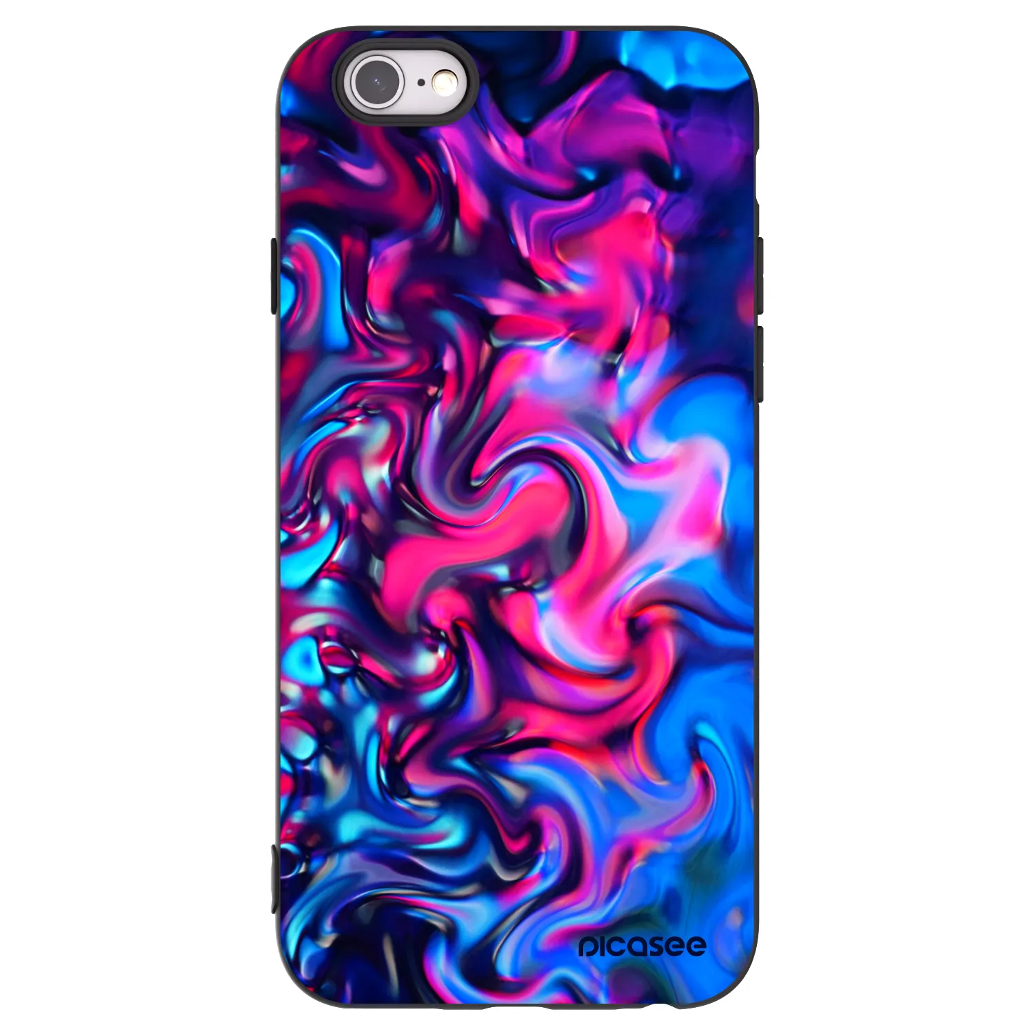 Picasee silikonowe czarne etui na Apple iPhone 6/6S - Redlight