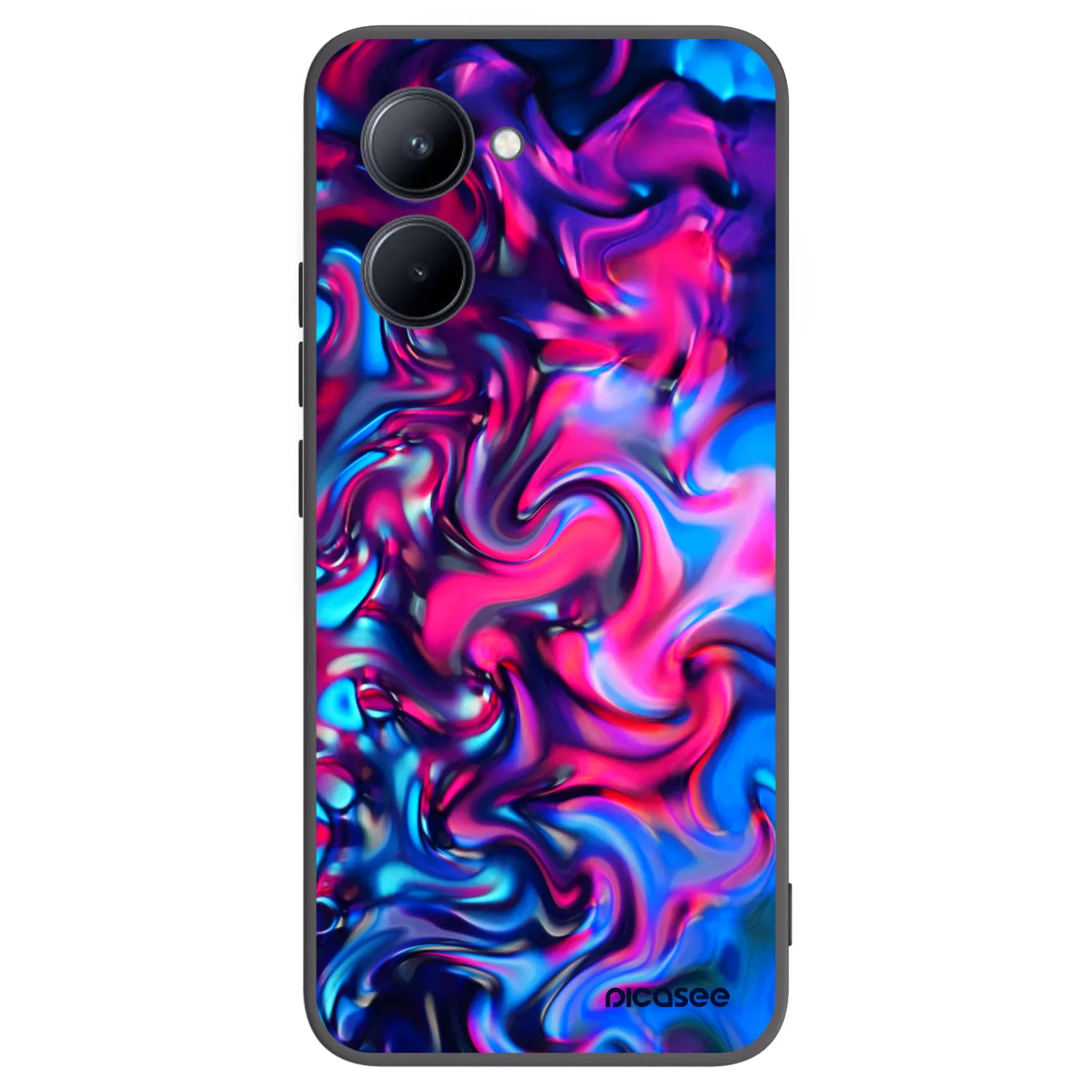 Picasee silikonowe czarne etui na Realme C33 (2023) - Redlight