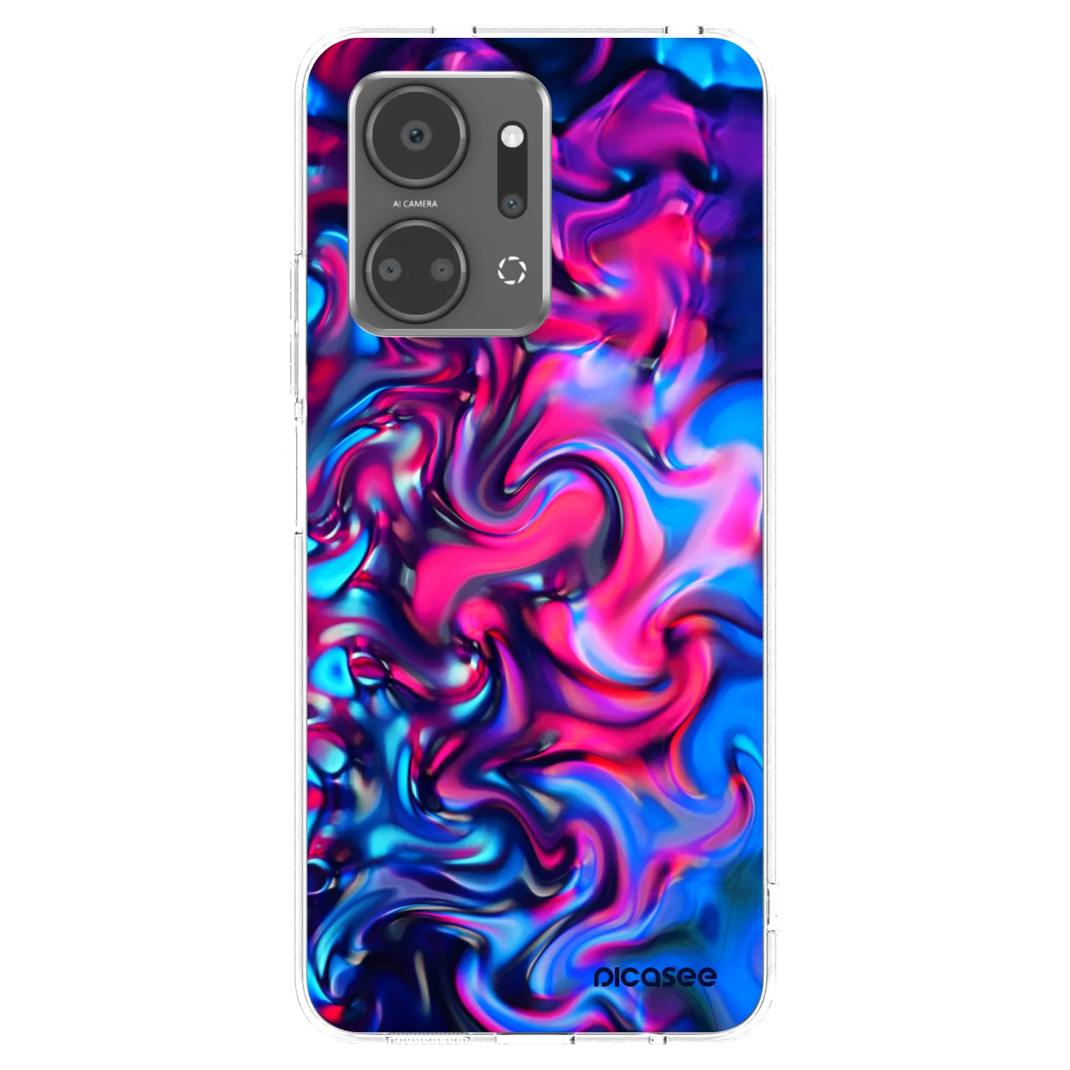 Picasee silikonowe przeźroczyste etui na Honor X7a - Redlight