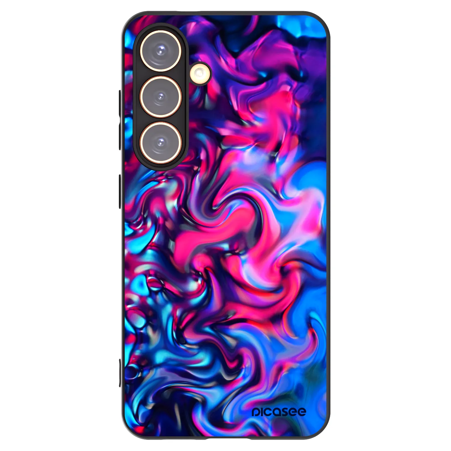 Picasee silikonowe czarne etui na Samsung Galaxy S24 S921B 5G - Redlight