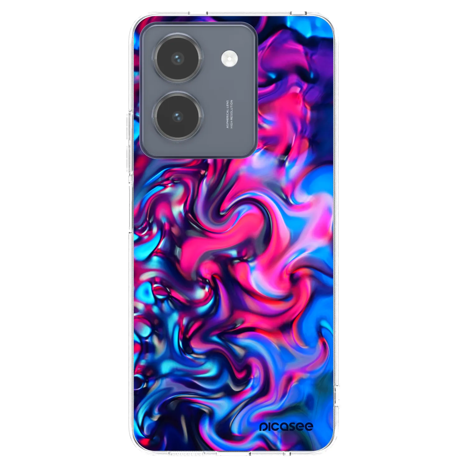 Picasee silikonowe przeźroczyste etui na Vivo Y36 4G - Redlight