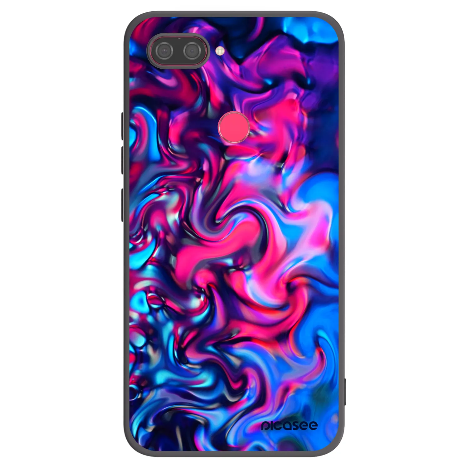 Picasee silikonowe czarne etui na Xiaomi Mi 8 Lite - Redlight