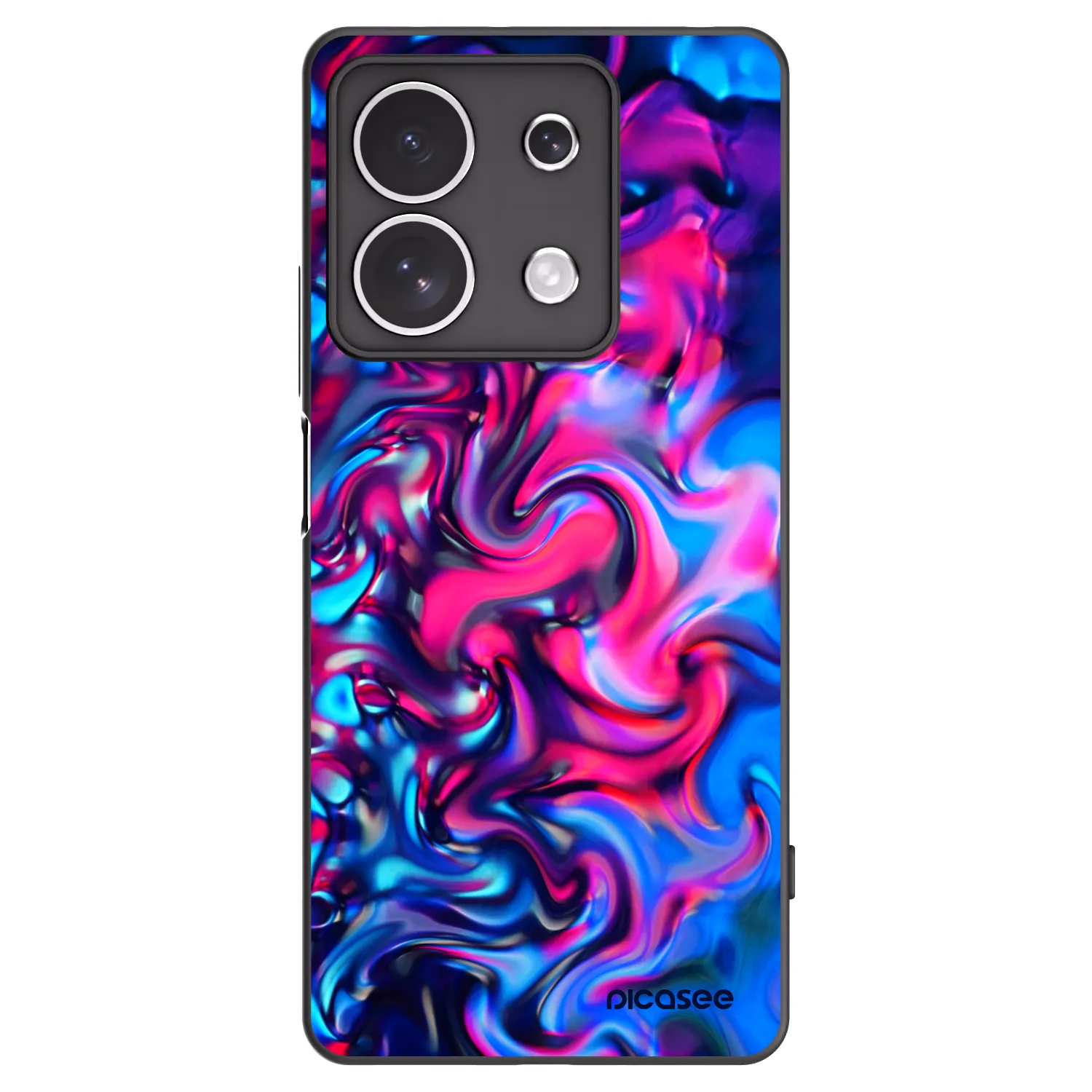 Picasee silikonowe czarne etui na Xiaomi Redmi Note 13 4G - Redlight