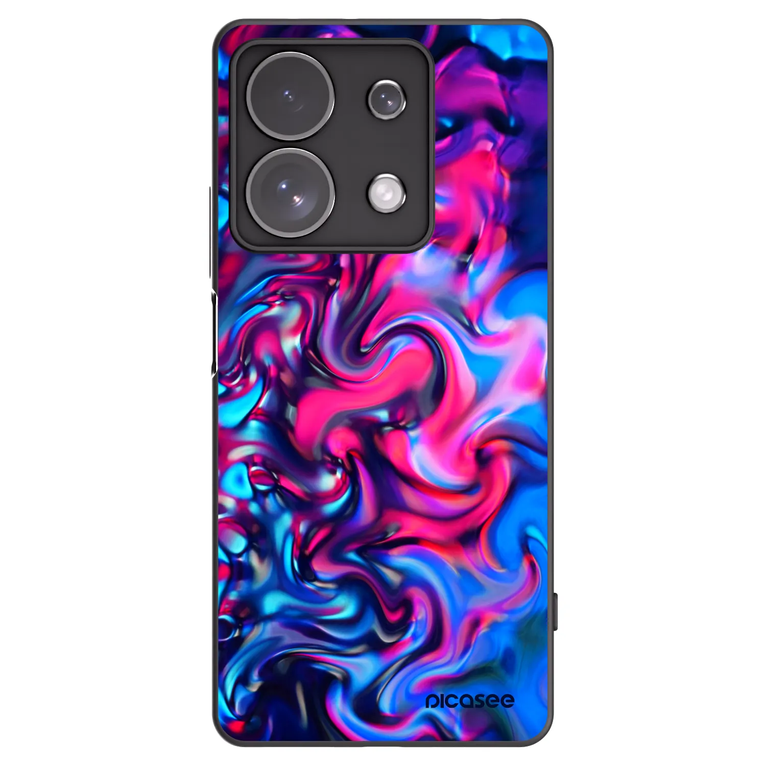Picasee silikonowe czarne etui na Xiaomi Redmi Note 13 Pro 4G - Redlight