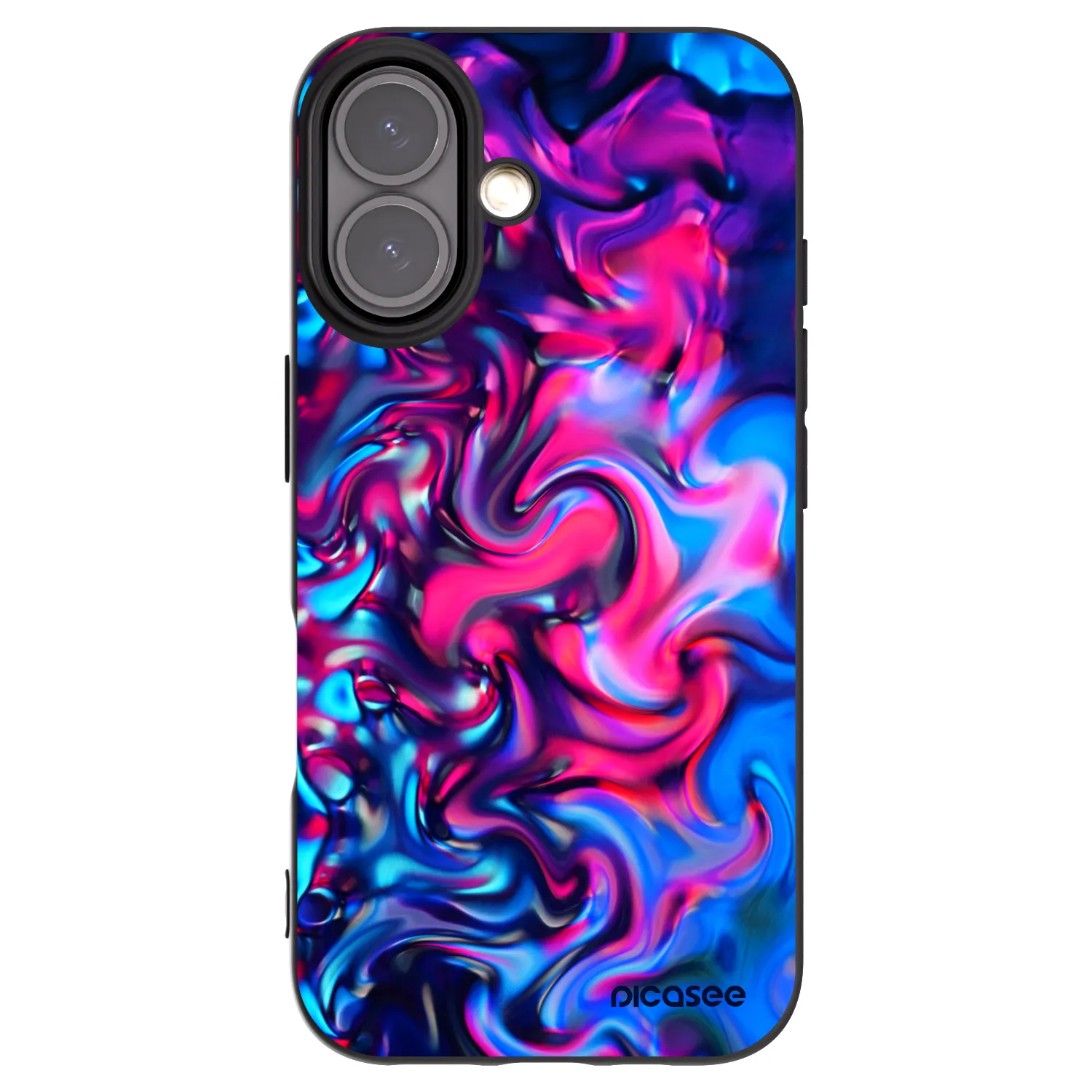 Picasee silikonowe czarne etui na Apple iPhone 16 - Redlight