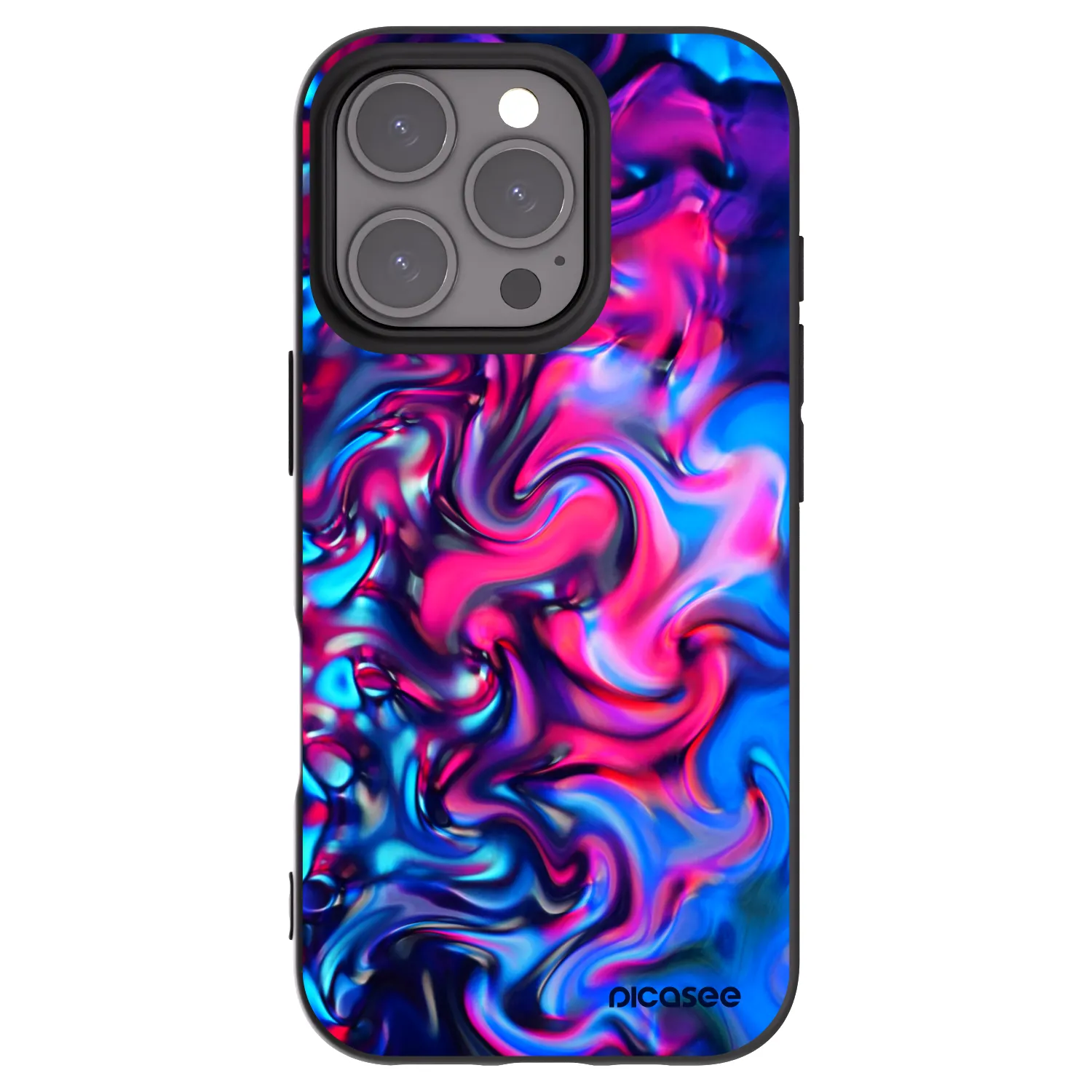 Picasee silikonowe czarne etui na Apple iPhone 16 Pro - Redlight