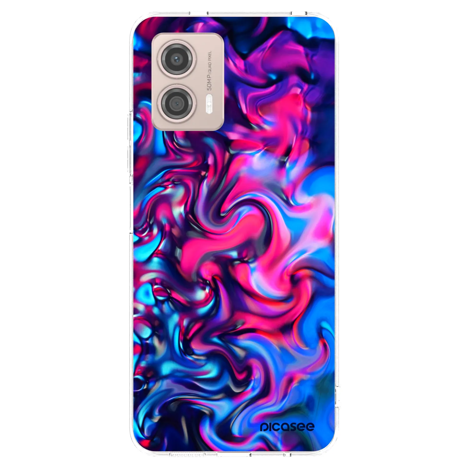 Picasee silikonowe przeźroczyste etui na Motorola Moto G53 5G - Redlight