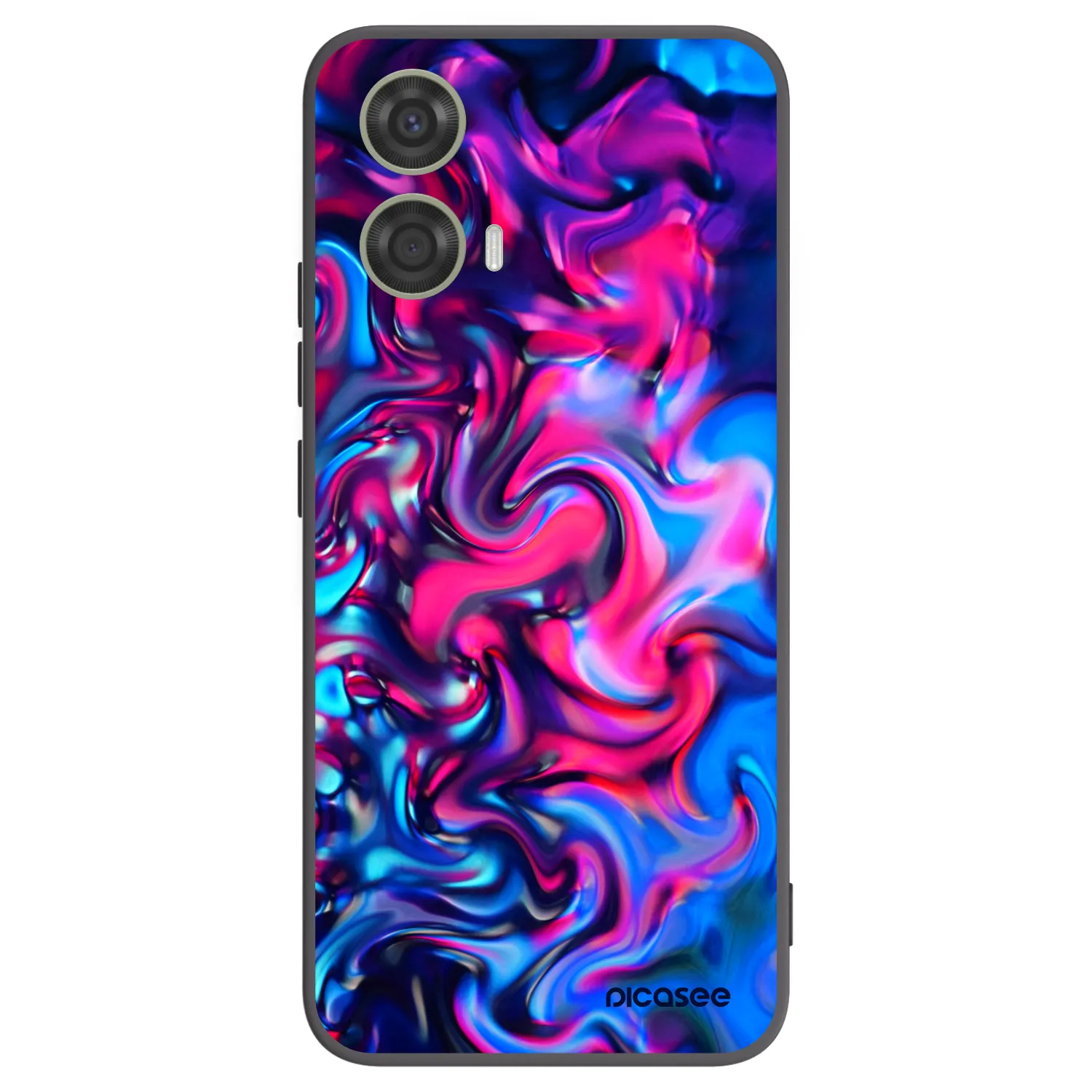 Picasee silikonowe czarne etui na Motorola Moto G24 - Redlight