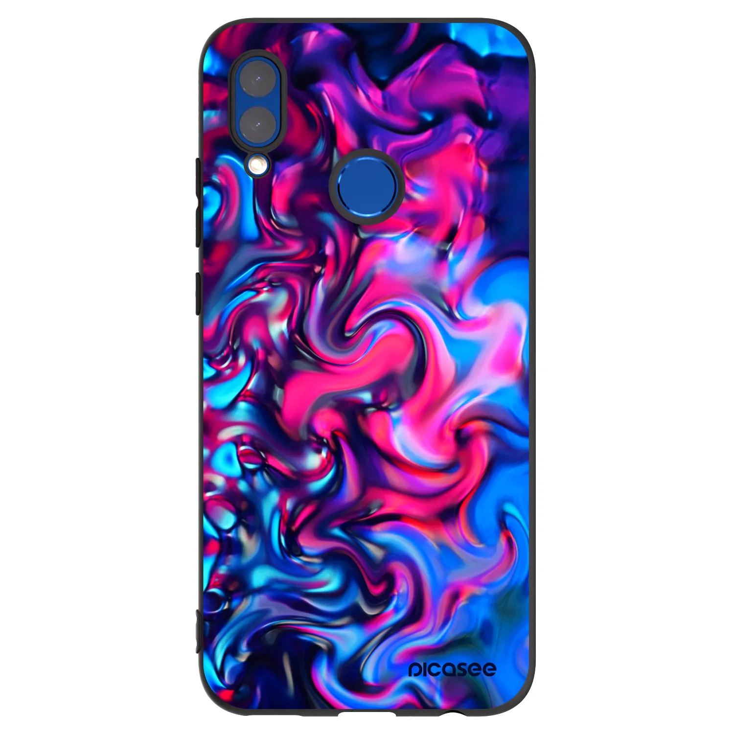 Picasee silikonowe czarne etui na Honor 10 Lite - Redlight