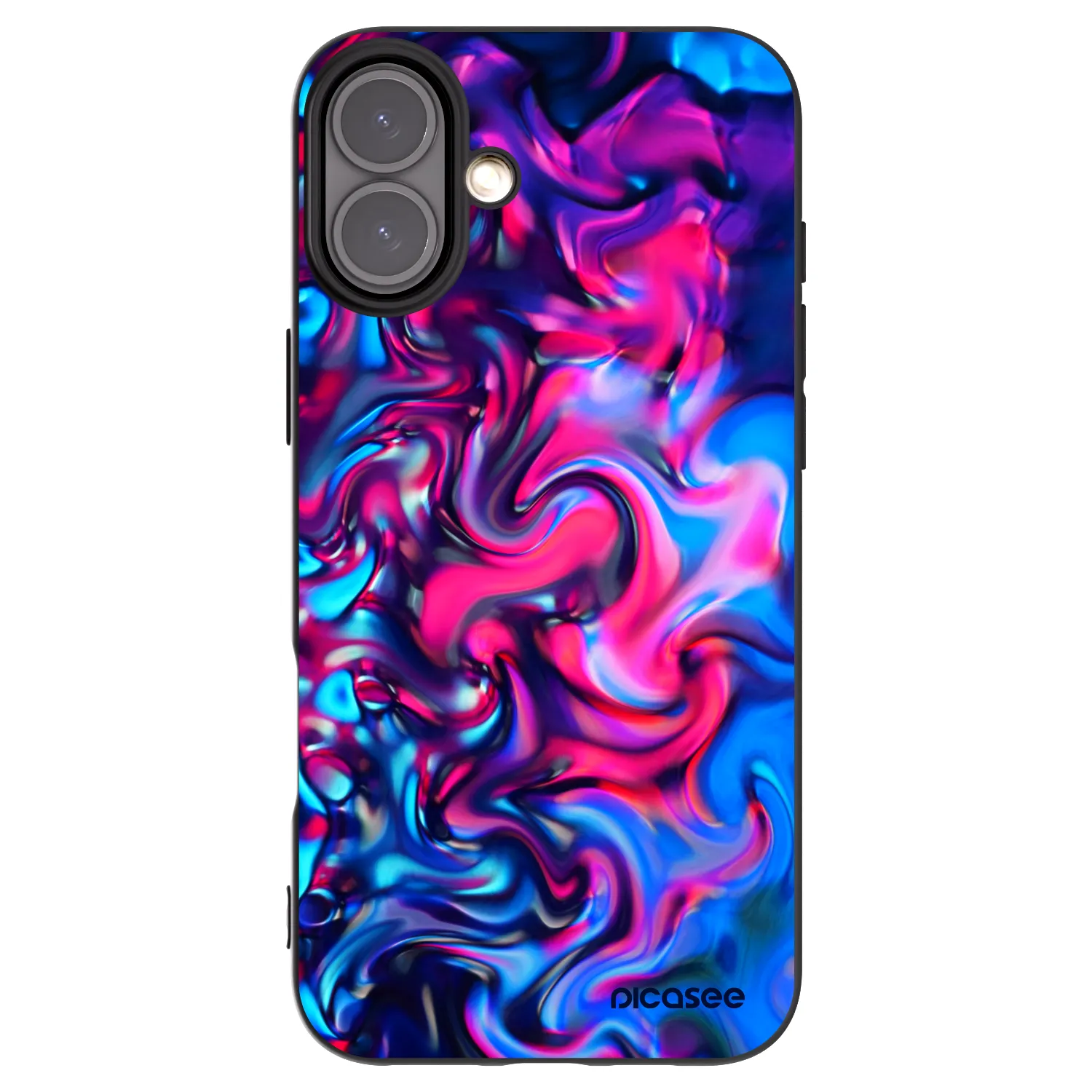 Picasee silikonowe czarne etui na Apple iPhone 16 Plus - Redlight