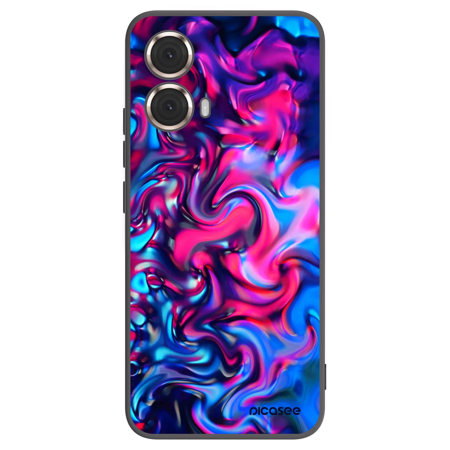 Picasee silikonowe czarne etui na Motorola Moto G85 - Redlight