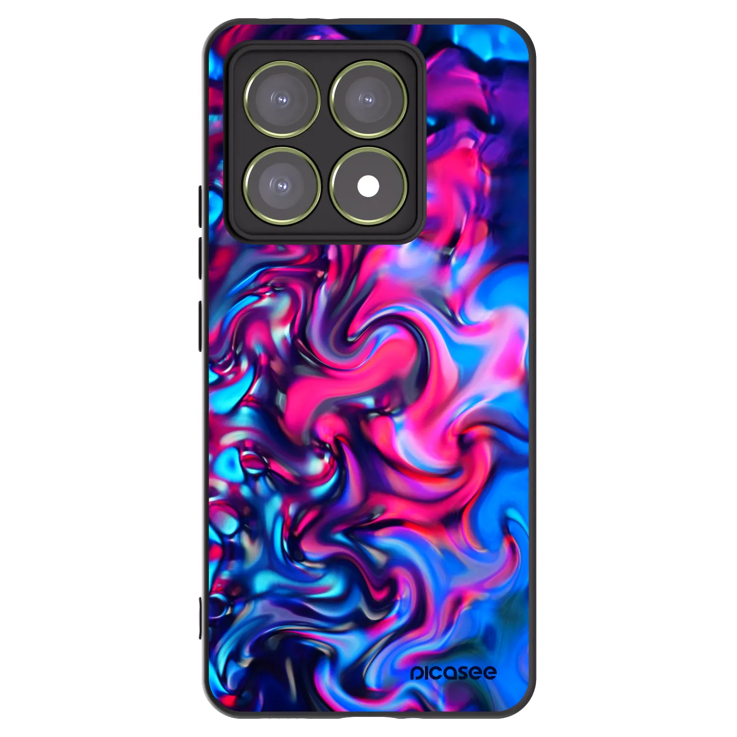 Picasee silikonowe czarne etui na Xiaomi 14T - Redlight