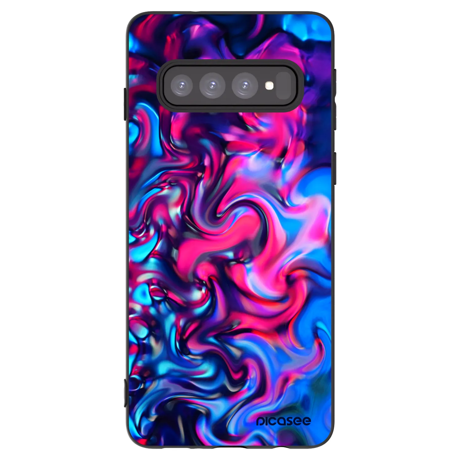 Picasee silikonowe czarne etui na Samsung Galaxy S10 G973 - Redlight