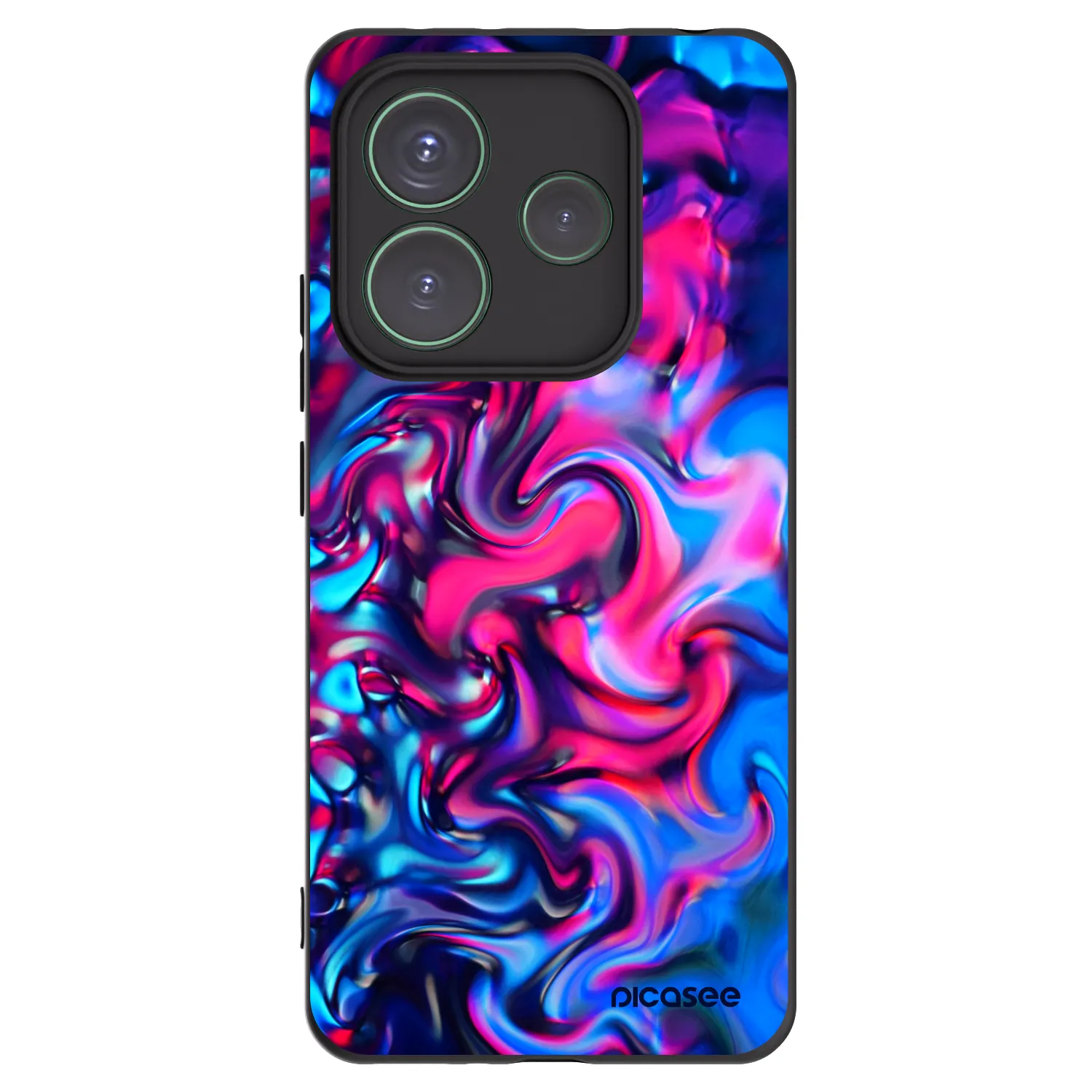 Picasee silikonowe czarne etui na Xiaomi Redmi Note 14 5G - Redlight