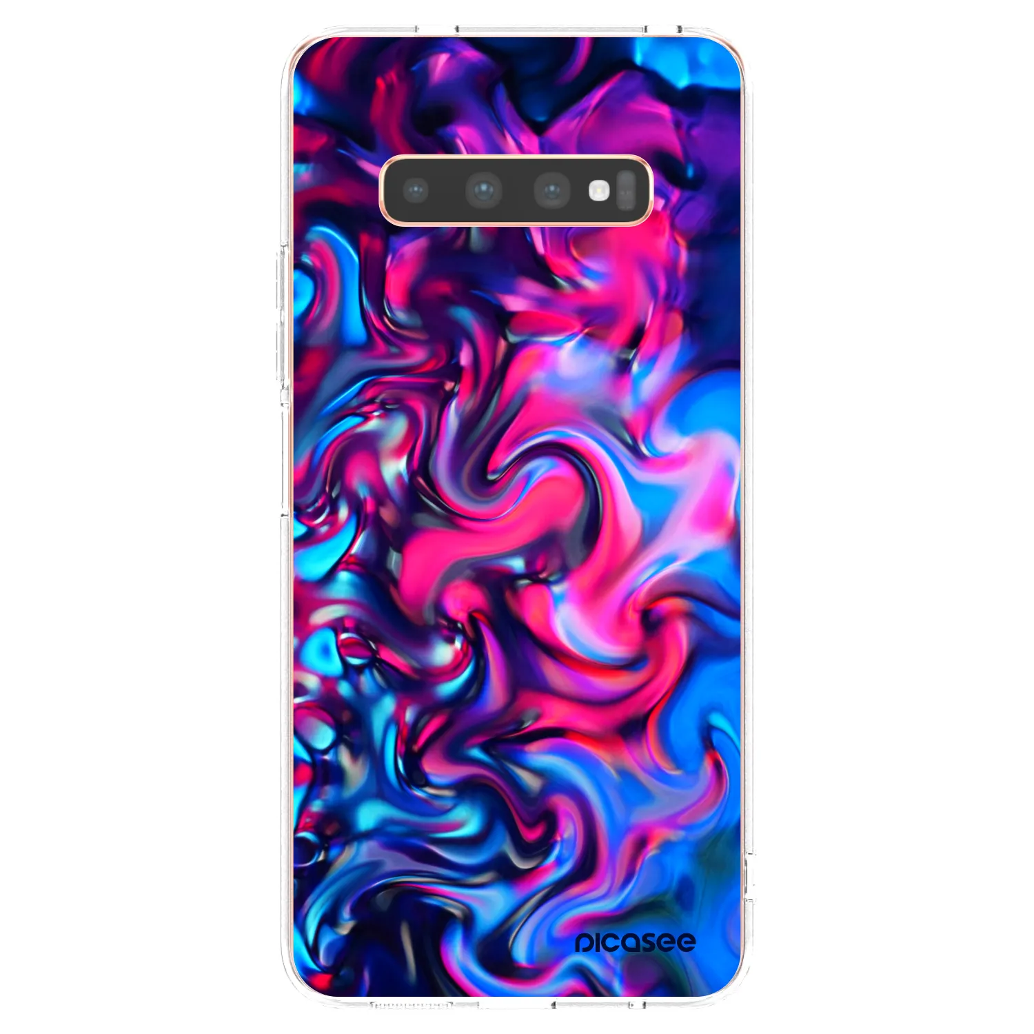 Picasee silikonowe przeźroczyste etui na Samsung Galaxy S10 Plus G975 - Redlight