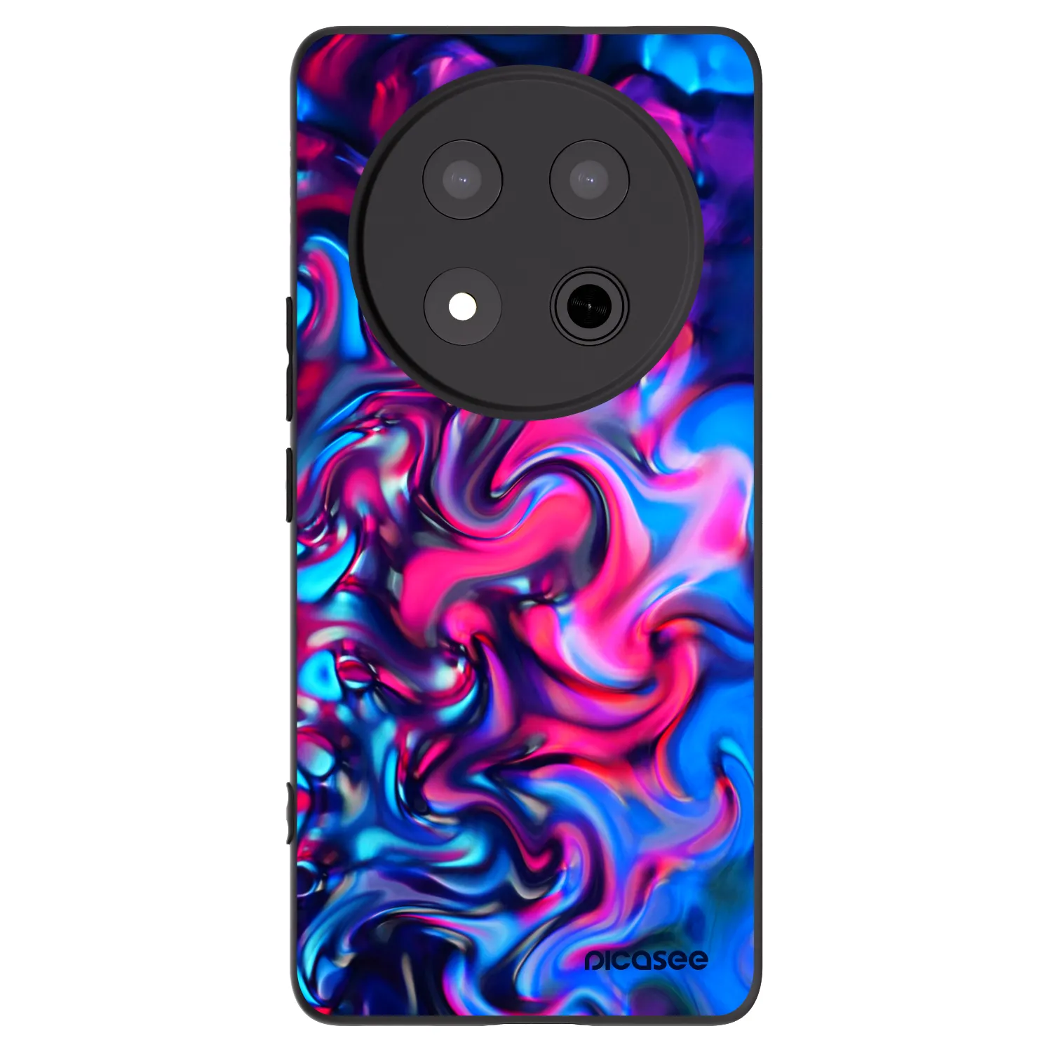 Picasee silikonowe czarne etui na Honor Magic7 Lite 5G - Redlight