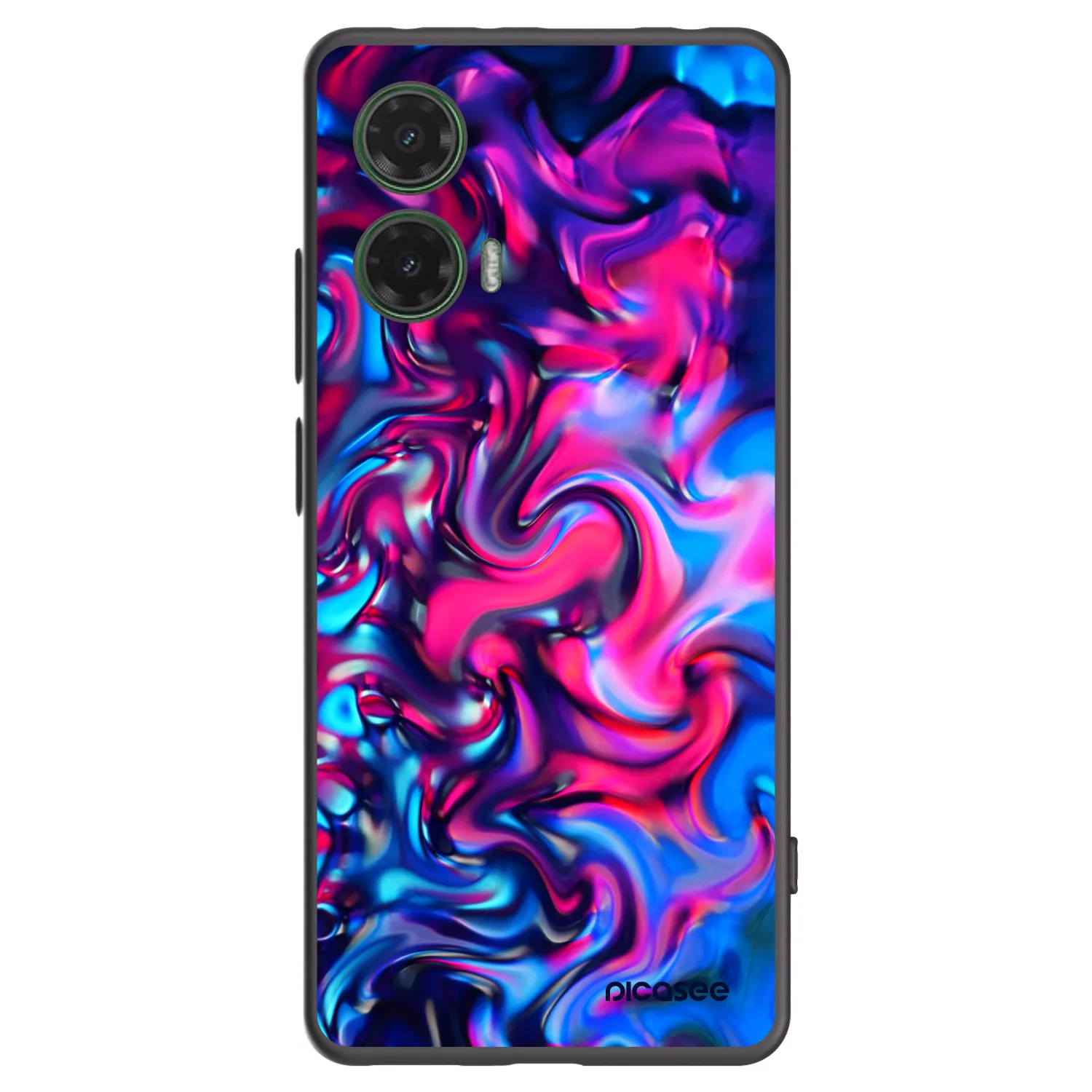 Picasee silikonowe czarne etui na Motorola Moto G35 5G - Redlight
