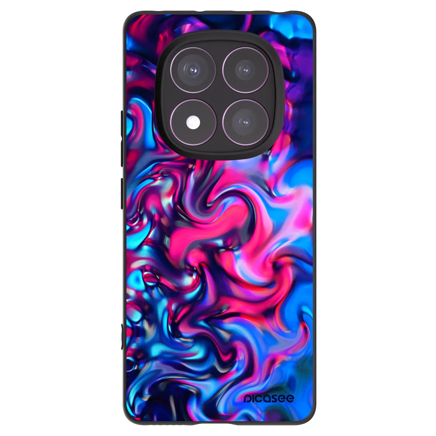Picasee silikonowe czarne etui na Xiaomi Redmi Note 14 Pro 4G - Redlight