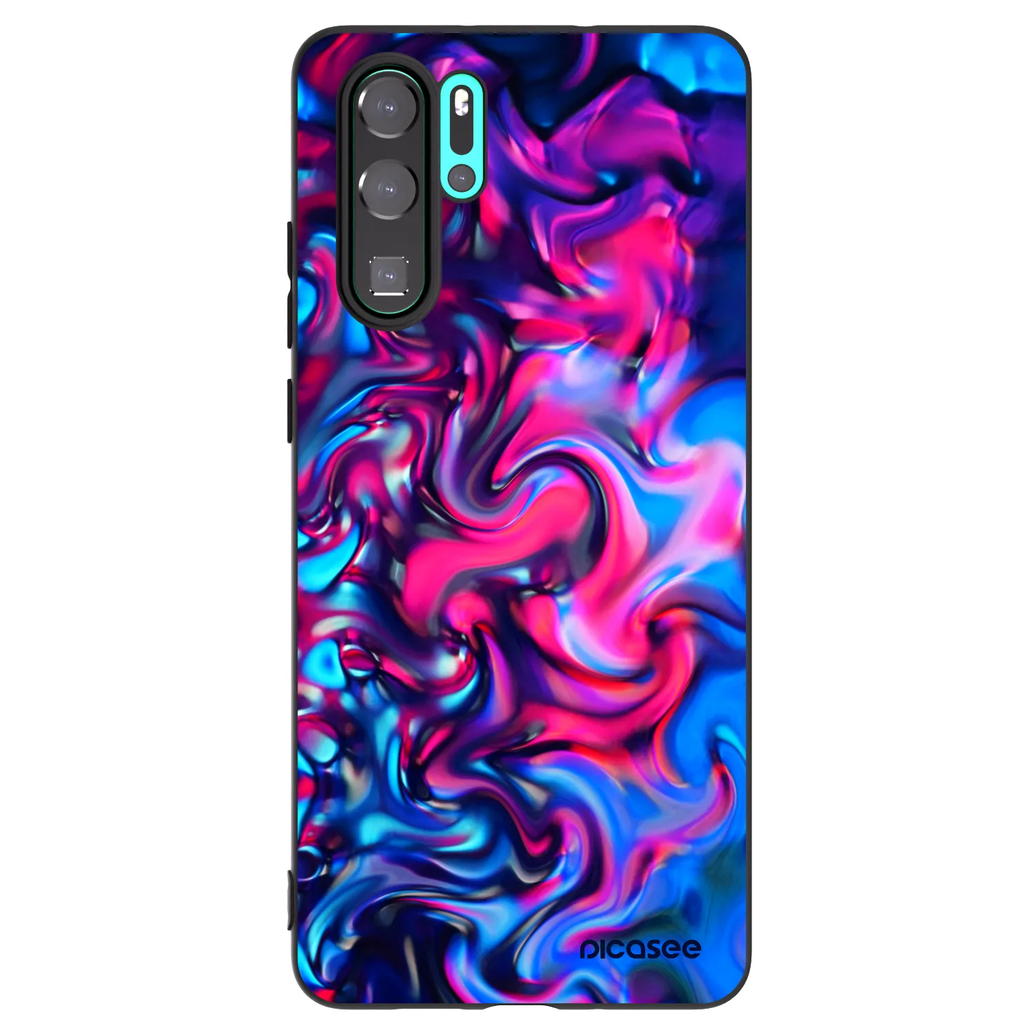 Picasee silikonowe czarne etui na Huawei P30 Pro - Redlight