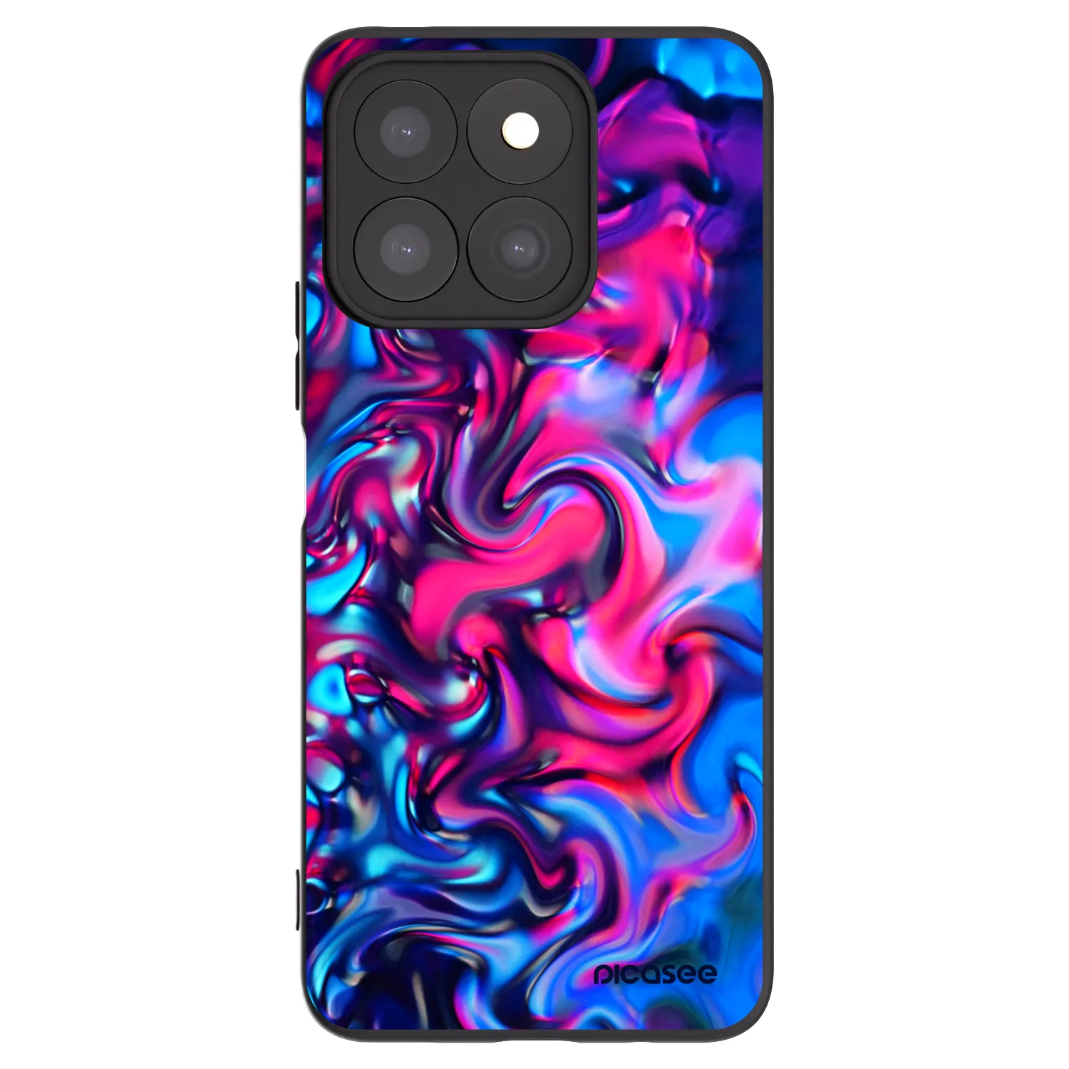 Picasee silikonowe czarne etui na Honor X8c - Redlight