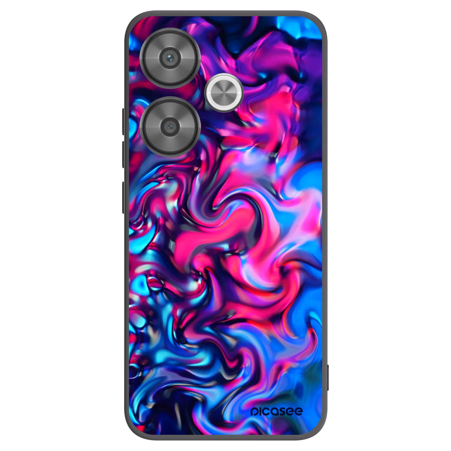 Picasee silikonowe czarne etui na Xiaomi Poco F6 - Redlight