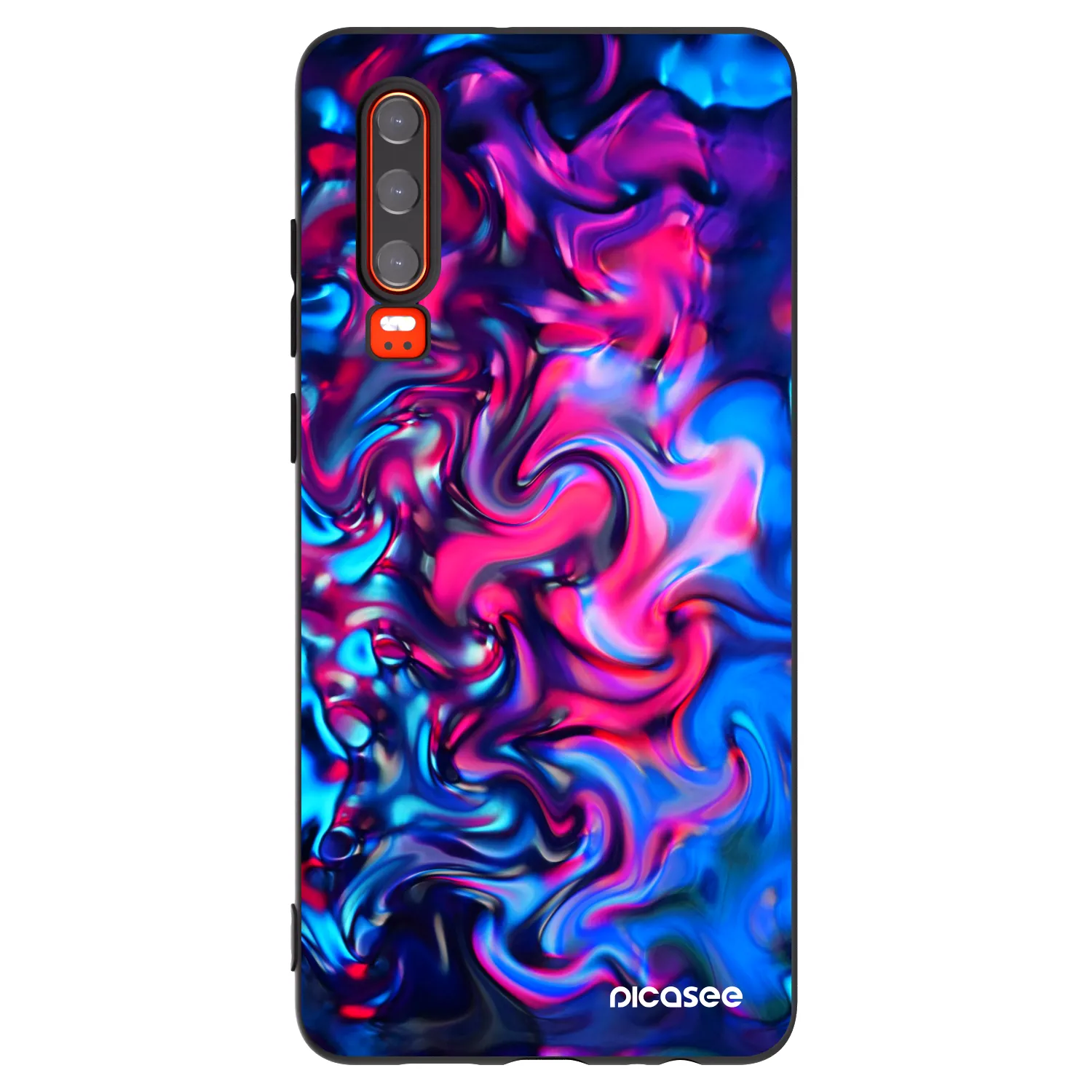 Picasee silikonowe czarne etui na Huawei P30 - Redlight