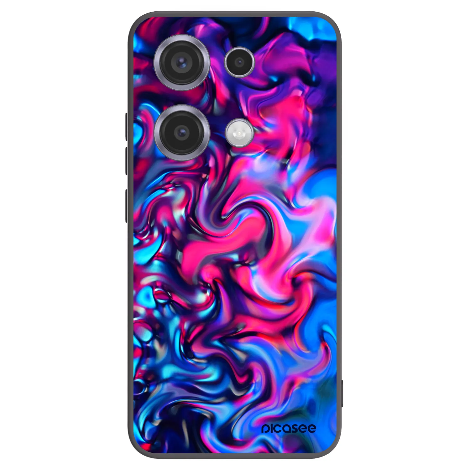 Picasee silikonowe czarne etui na Xiaomi Redmi Note 14S - Redlight