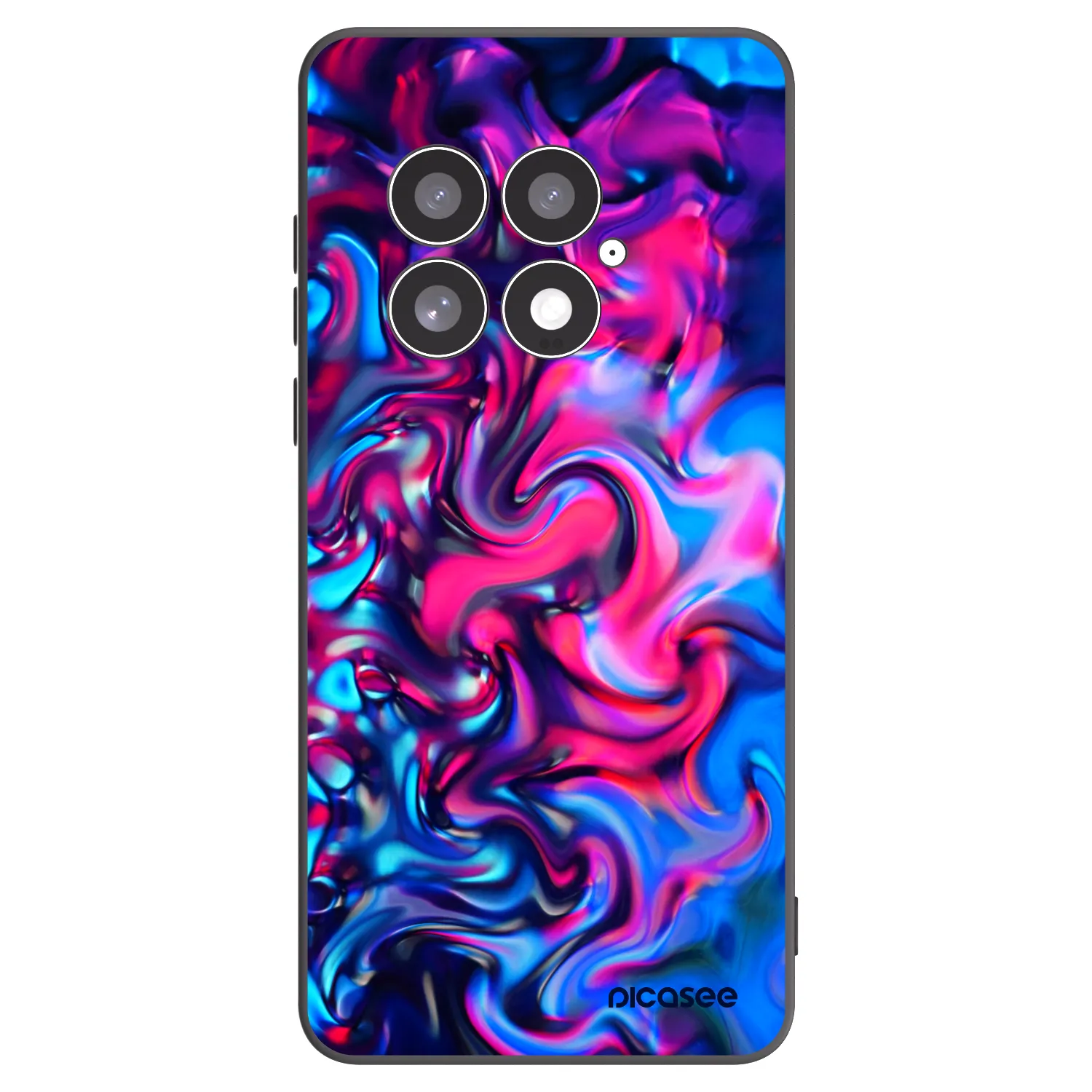 Picasee silikonowe czarne etui na OnePlus 13 5G - Redlight