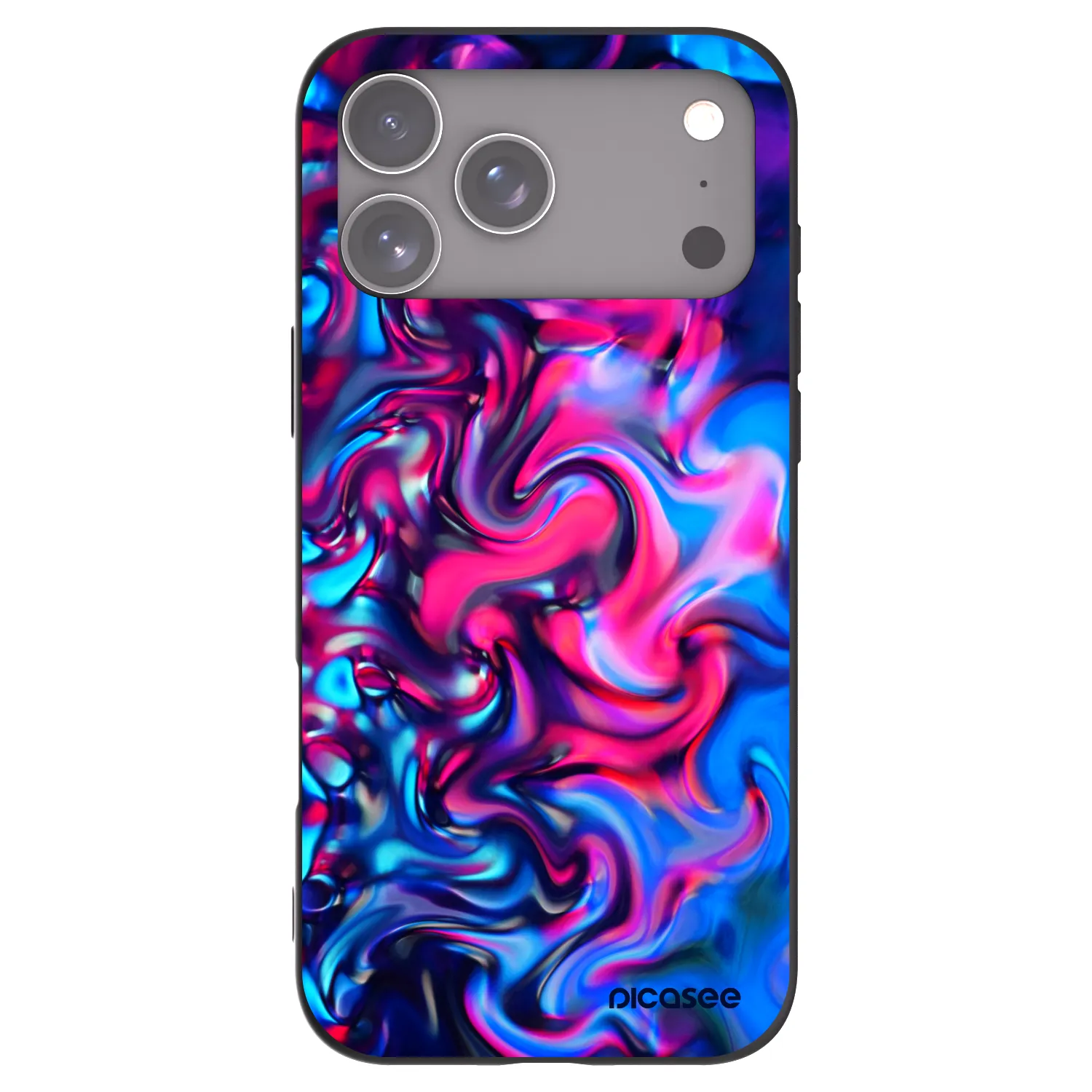 Picasee silikonowe czarne etui na Apple iPhone 17 Pro Max - Redlight