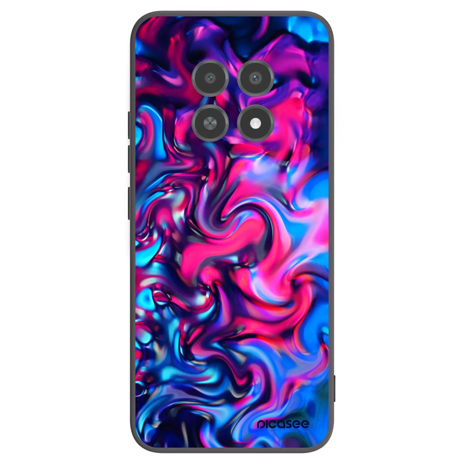 Picasee silikonowe czarne etui na Realme 12X - Redlight