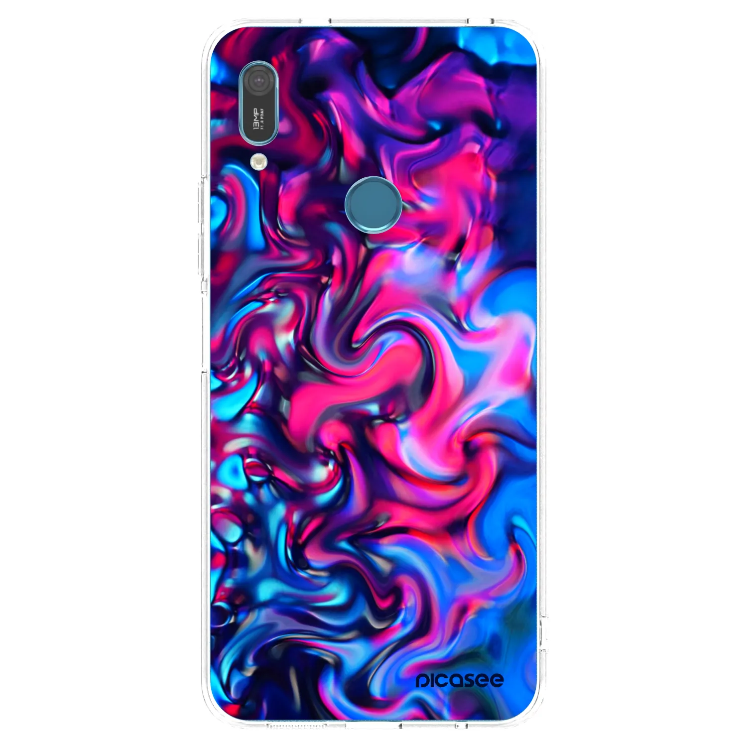 Picasee silikonowe przeźroczyste etui na Huawei Y6 2019 - Redlight