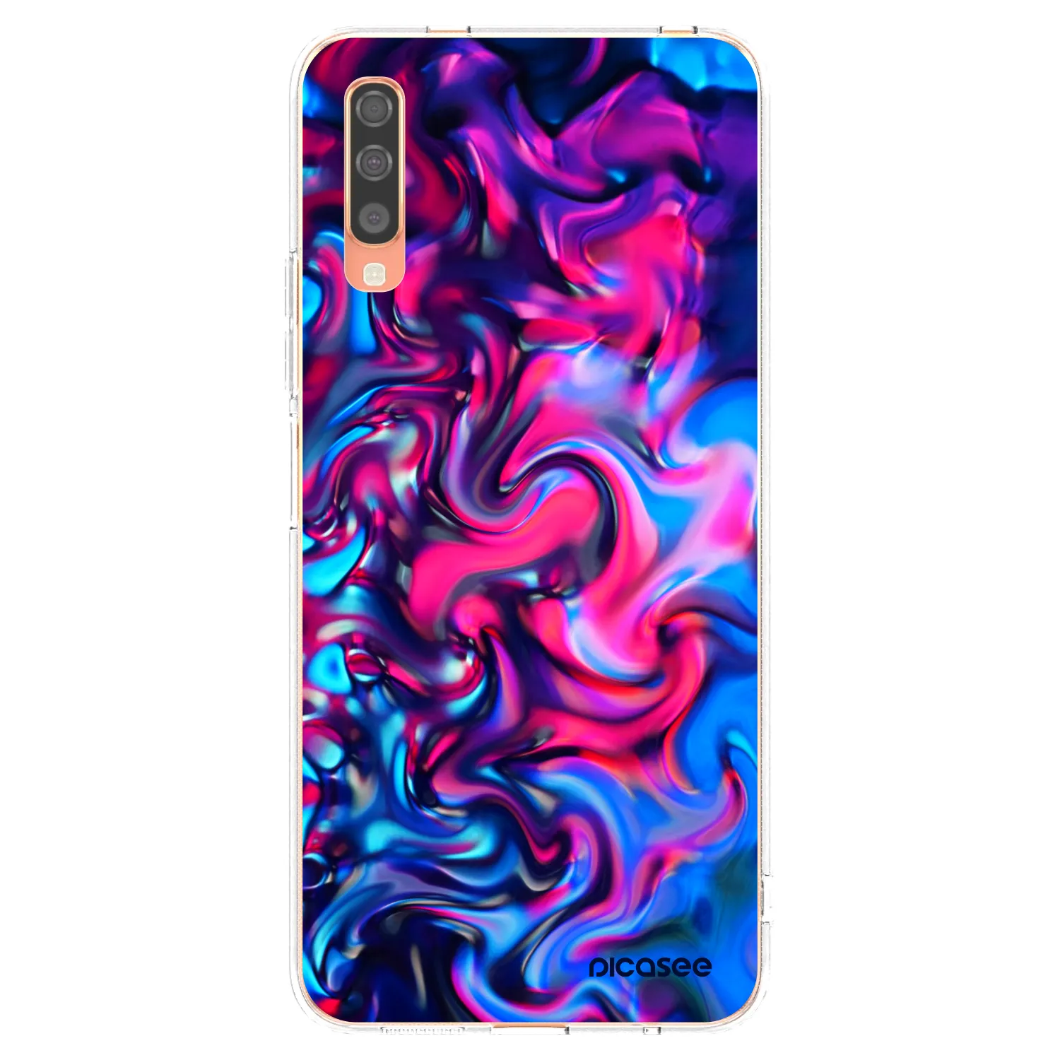 Picasee silikonowe przeźroczyste etui na Samsung Galaxy A70 A705F - Redlight