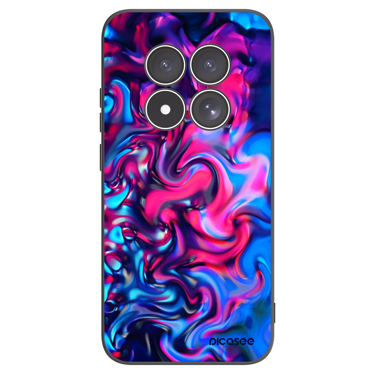 Picasee silikonowe czarne etui na Xiaomi Redmi Note 15 Pro 4G - Redlight