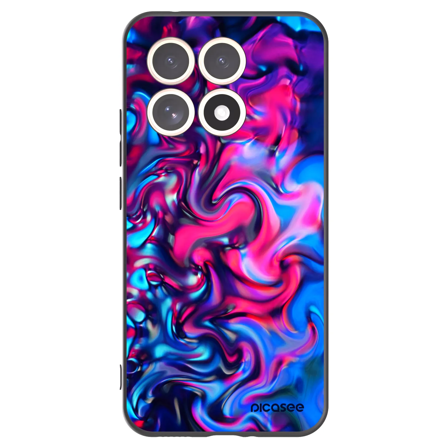 Picasee silikonowe czarne etui na Xiaomi 15T - Redlight