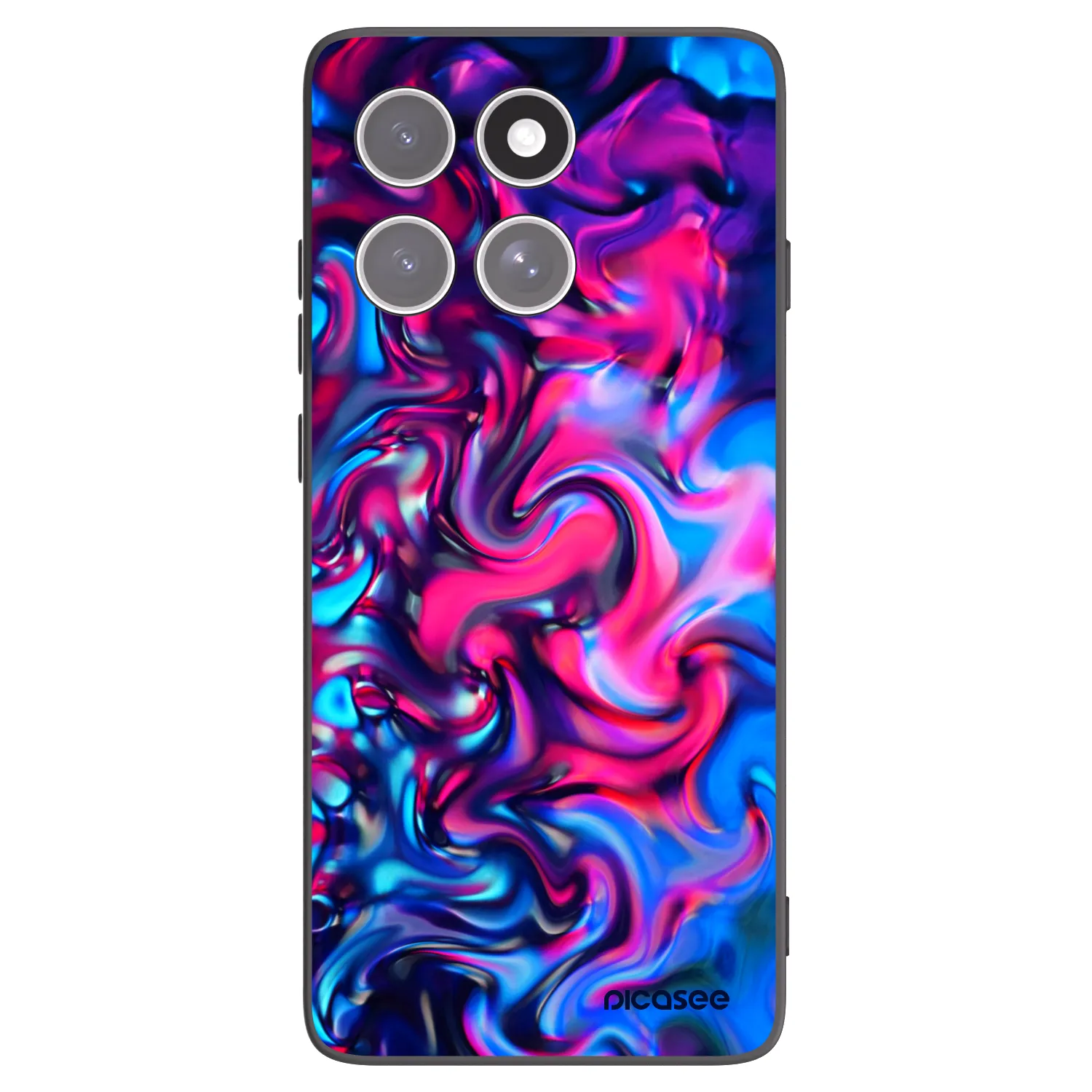 Picasee silikonowe czarne etui na Motorola Edge 60 Fusion - Redlight