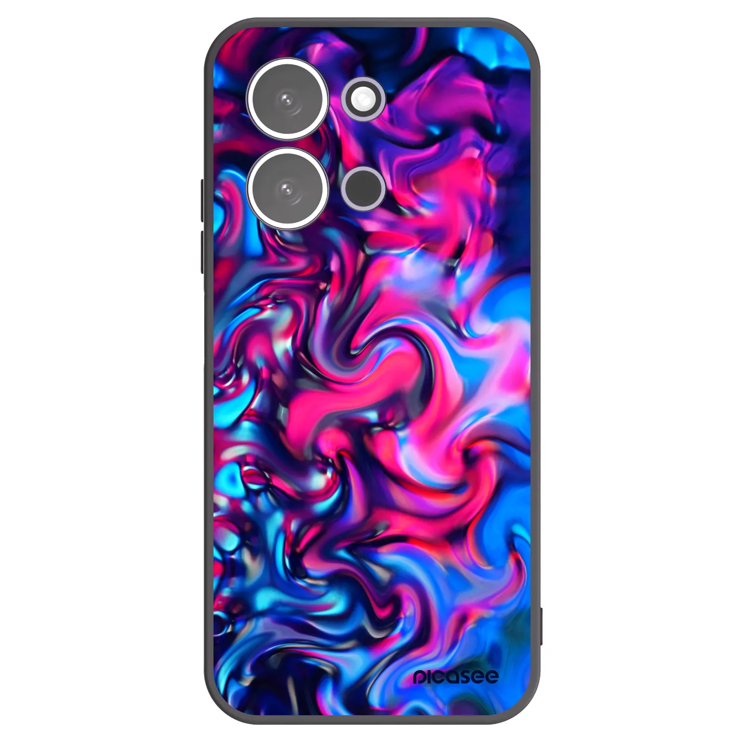 Picasee silikonowe czarne etui na Xiaomi Redmi 15C 5G - Redlight