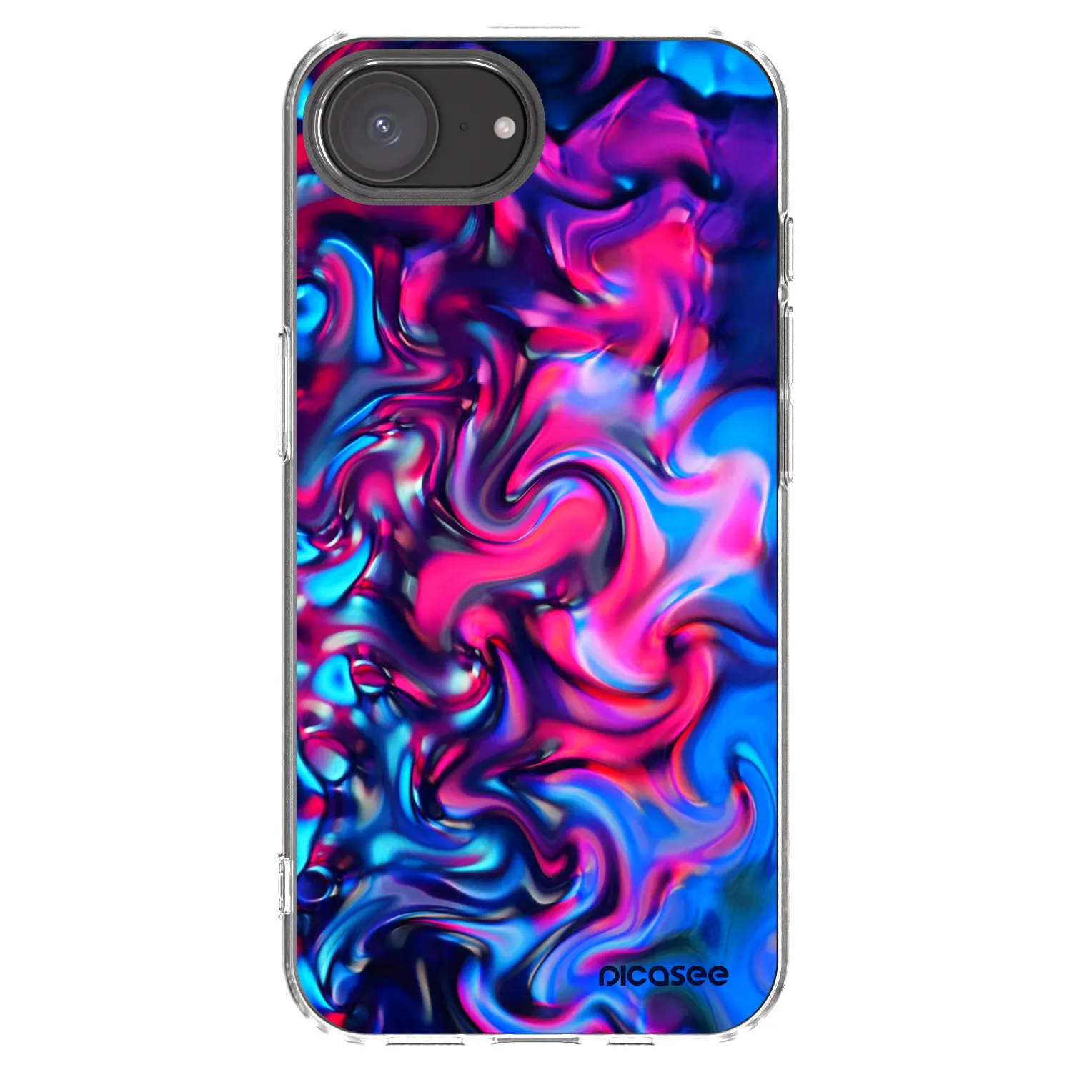 Picasee silikonowe przeźroczyste etui na Apple iPhone 17e - Redlight