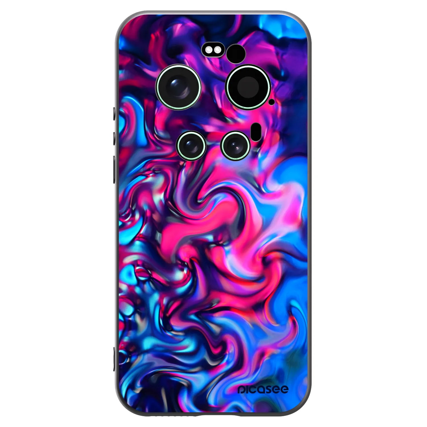 Picasee silikonowe czarne etui na Xiaomi 17 Ultra - Redlight