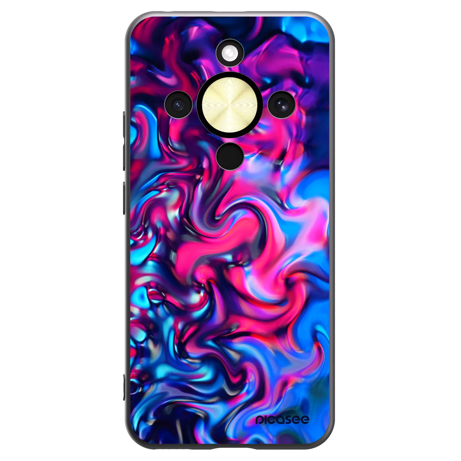 Picasee silikonowe czarne etui na Honor Magic8 Lite 5G - Redlight