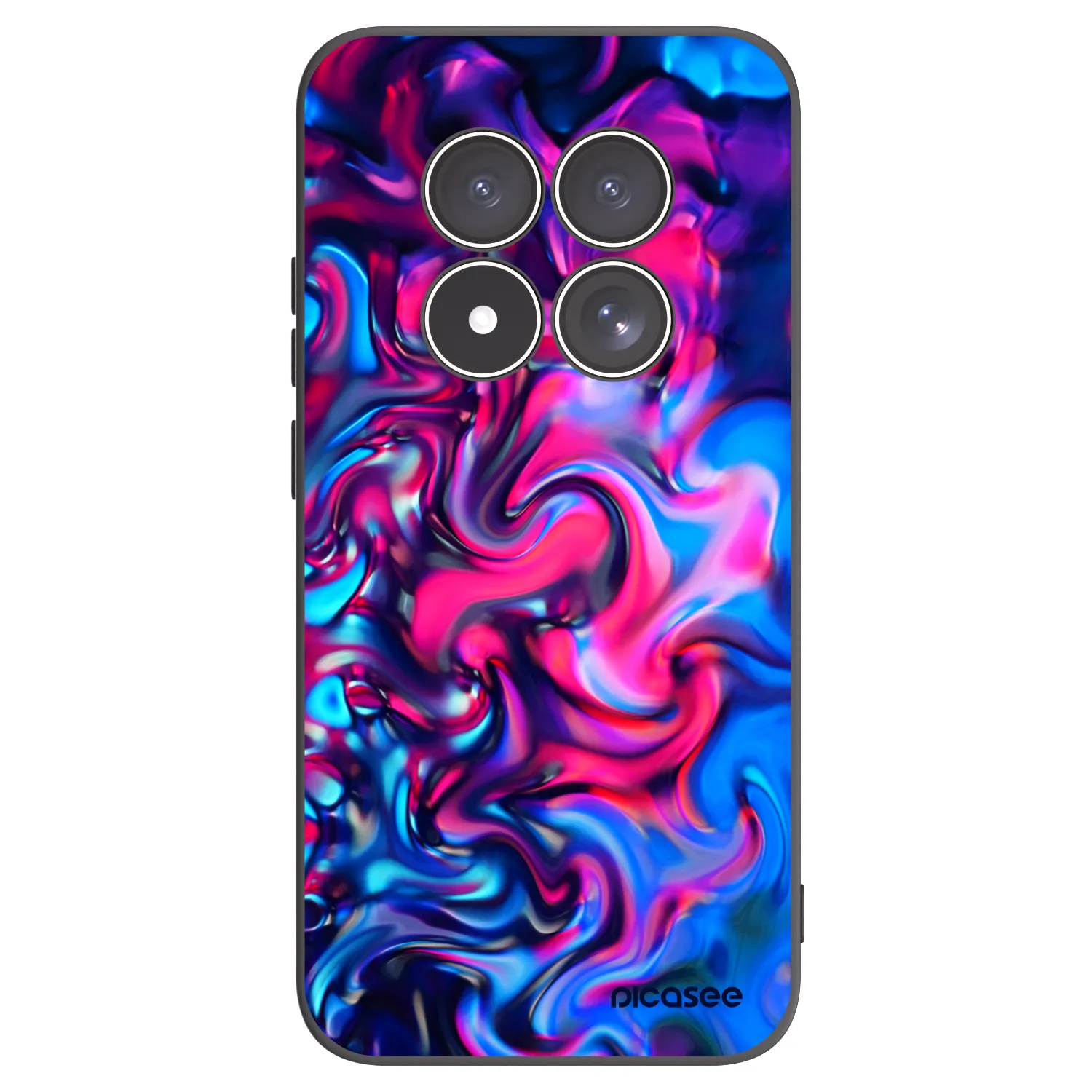 Picasee silikonowe czarne etui na Xiaomi Redmi Note 15 Pro 5G - Redlight